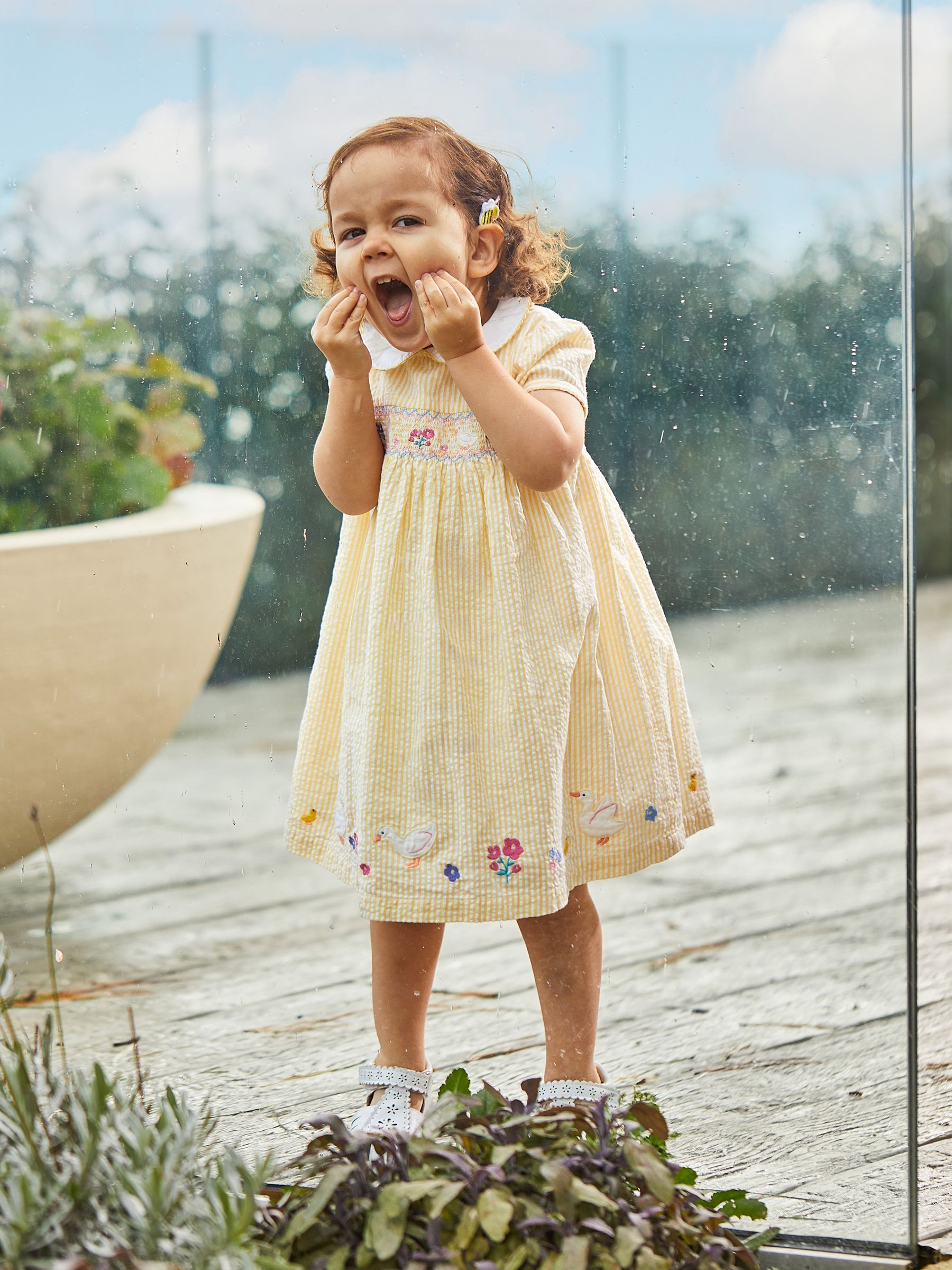 Yellow Duck Embroidered Smocked Dress - Image 2 of 7