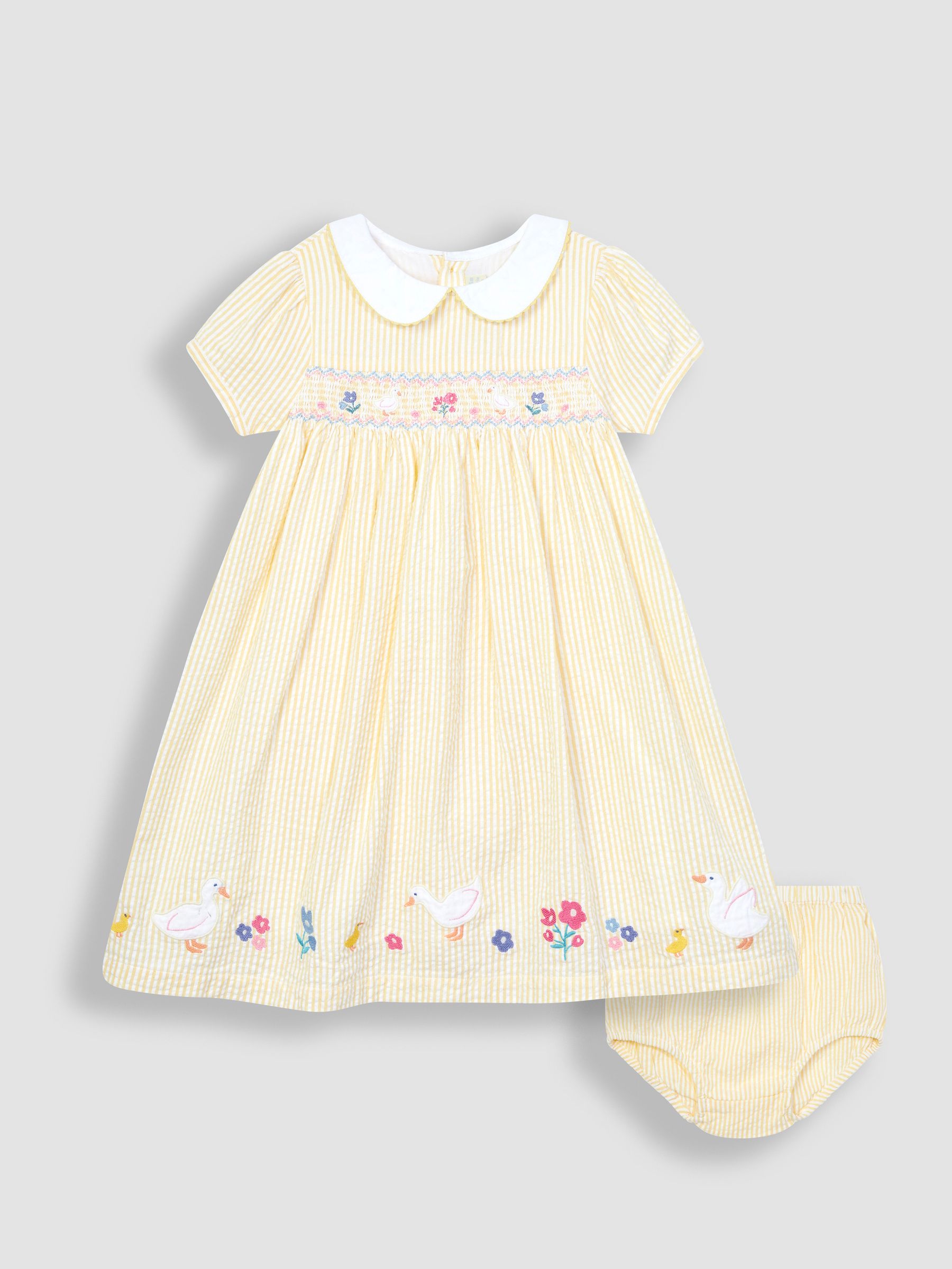 Yellow Duck Embroidered Smocked Dress - Image 7 of 7