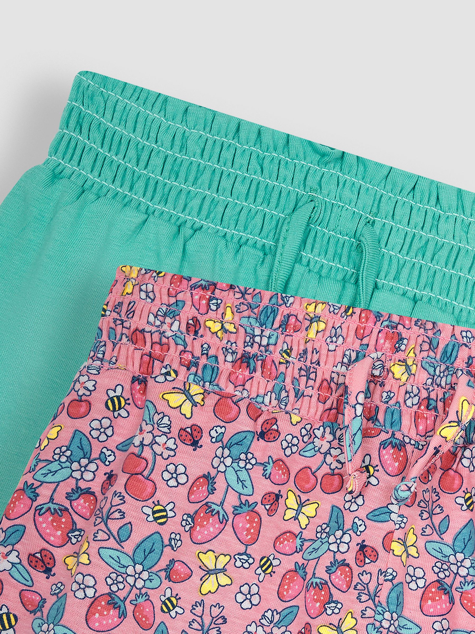 Pink Strawberry Garden Floral & Green 2-Pack Pretty Shorts - Image 4 of 4