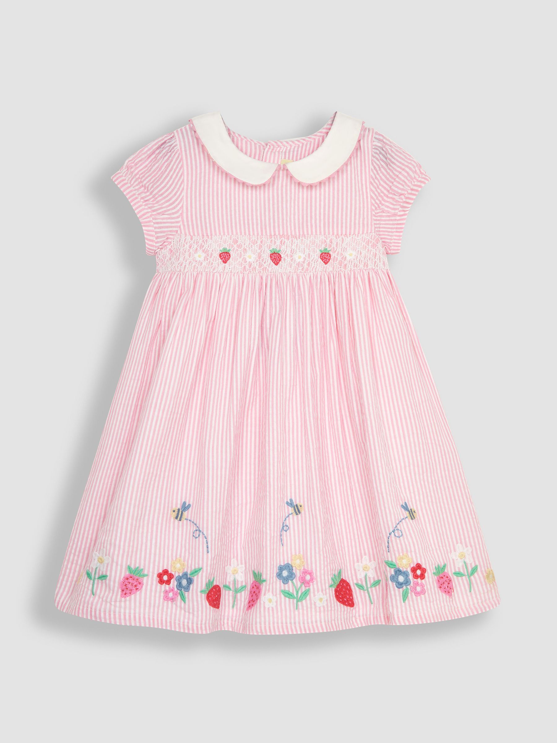 Pink Bee & Daisy Embroidered Smocked Dress - Image 2 of 4