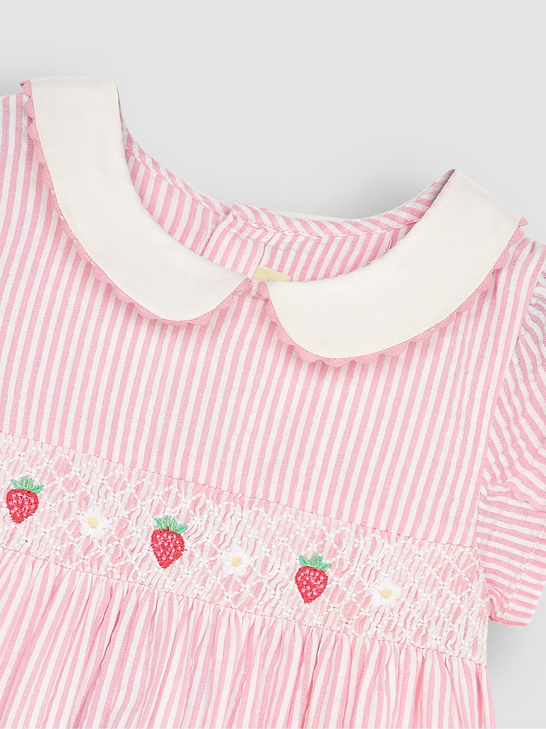 Pink Bee & Daisy Embroidered Smocked Dress - Image 4 of 4