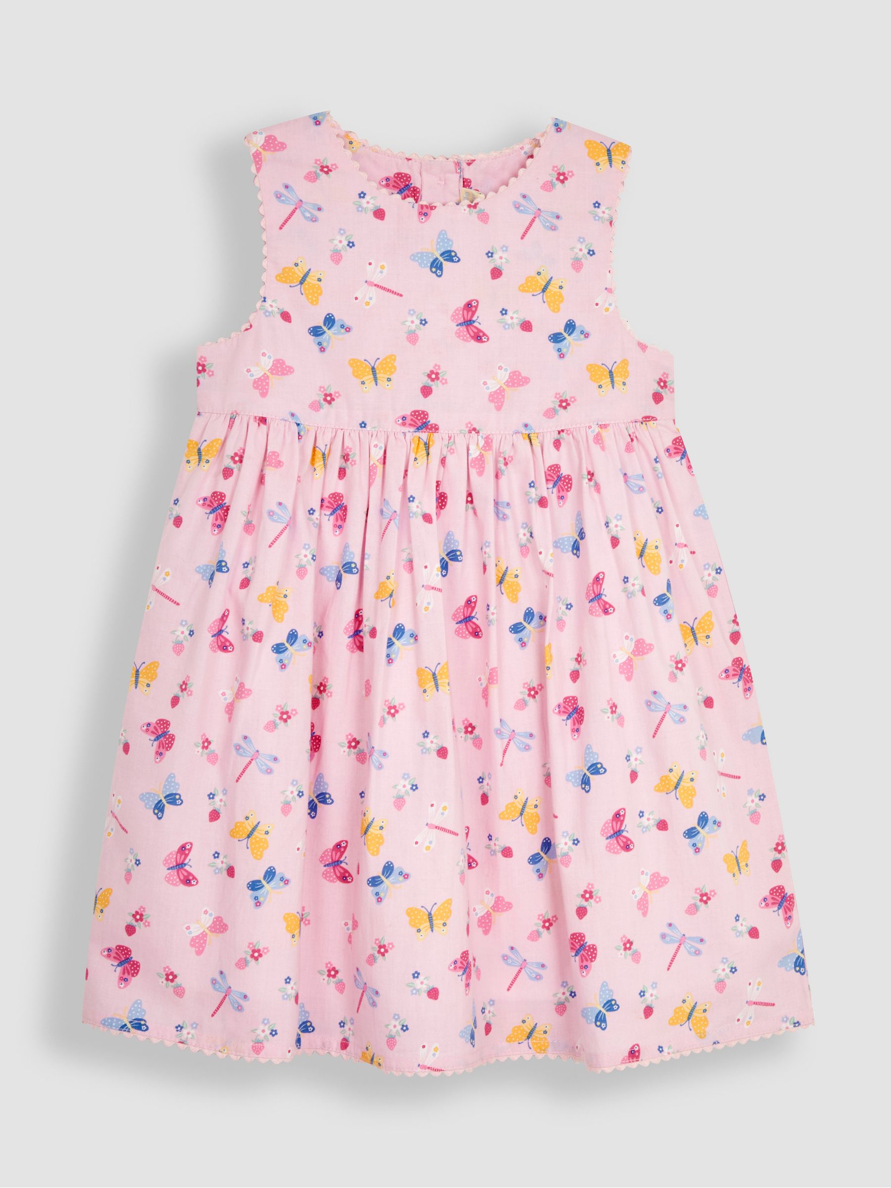 Pink Butterfly & Dragonfly Floral Summer Dress - Image 1 of 3