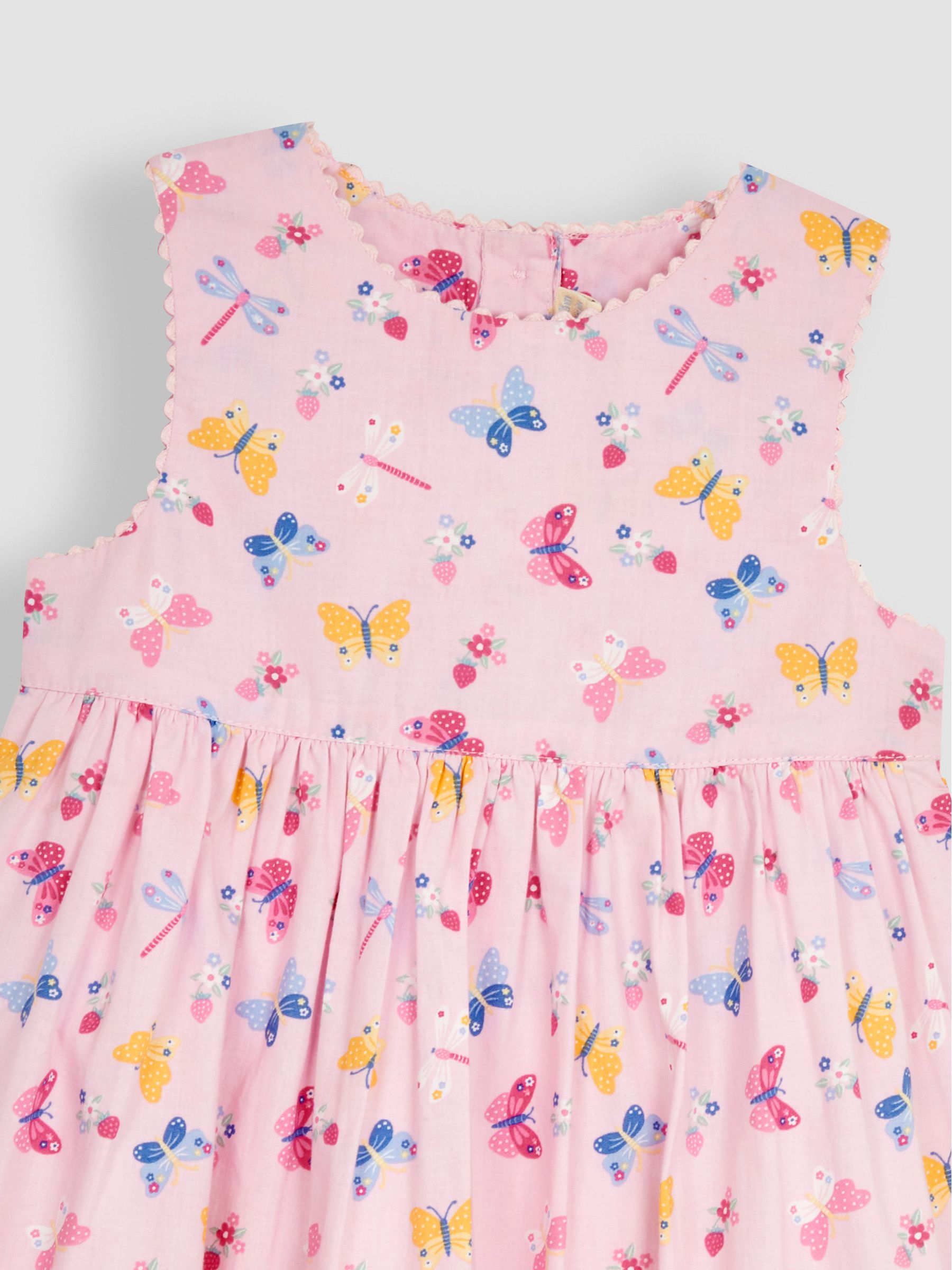 Pink Butterfly & Dragonfly Floral Summer Dress - Image 2 of 3