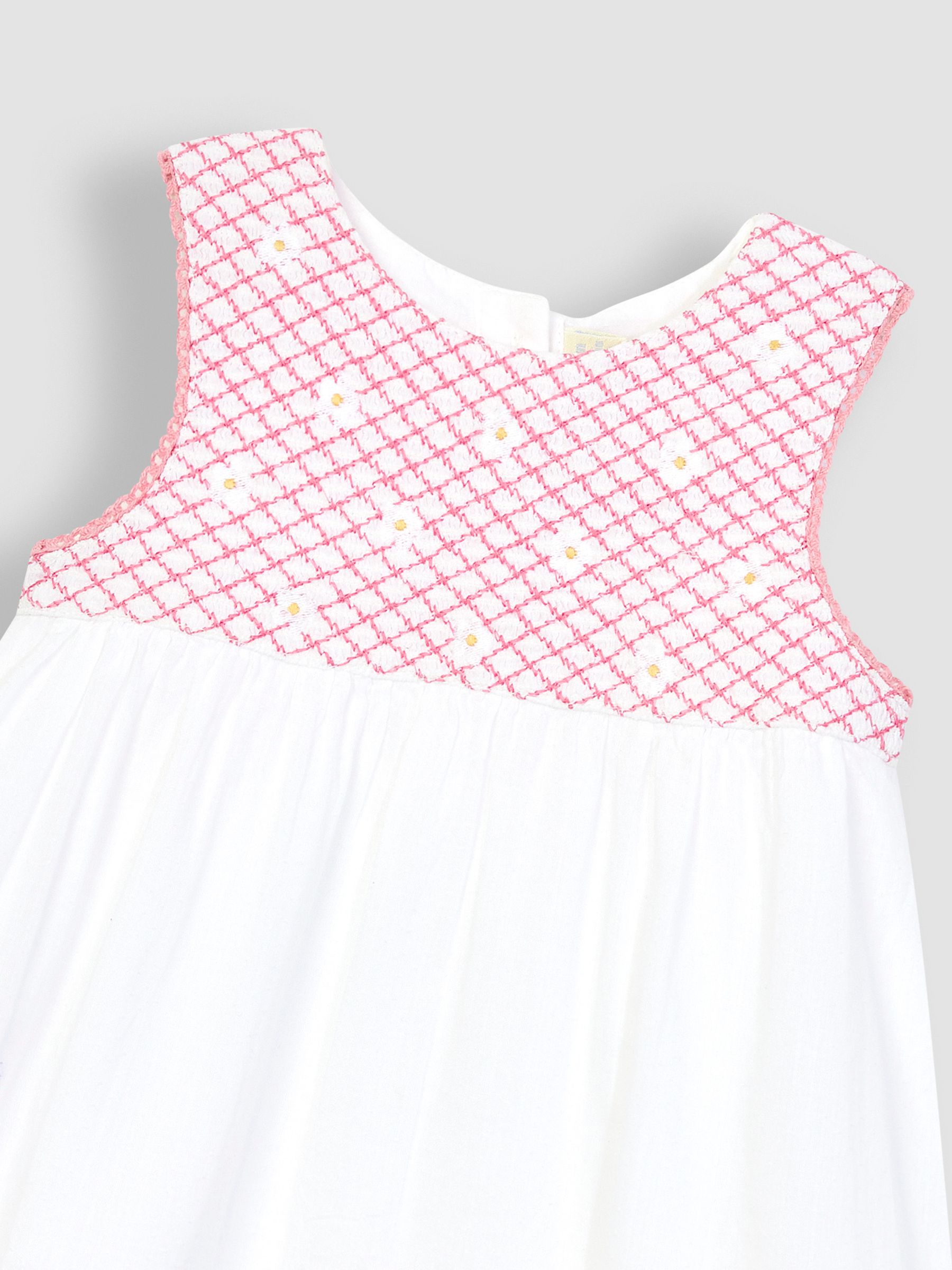 White Duck Embroidered Smocked Baby Dress - Image 3 of 4