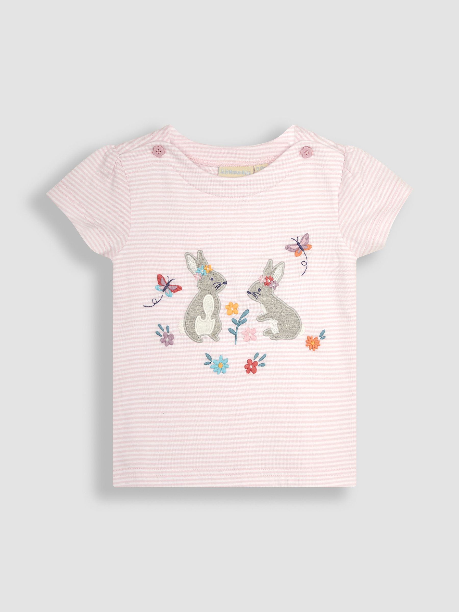 Pink Bunny Appliqué T-Shirt - Image 4 of 6