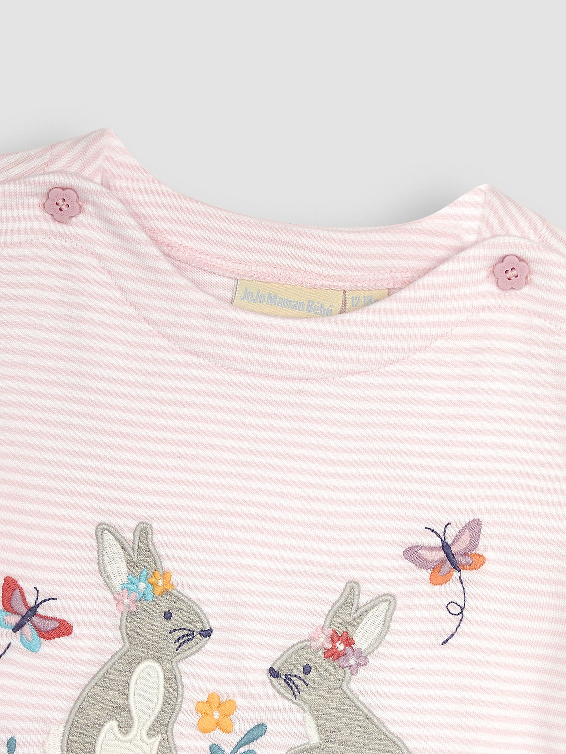 Pink Bunny Appliqué T-Shirt - Image 5 of 6