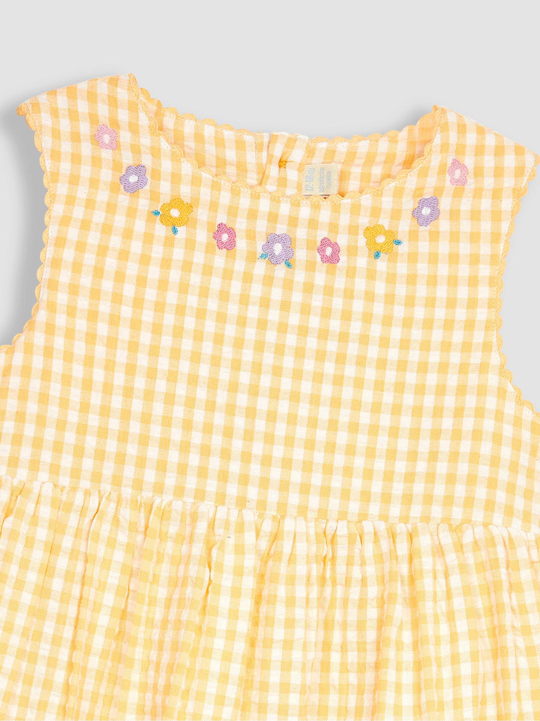 Yellow Guinea Pig Appliqué Gingham Summer Dress - Image 2 of 3