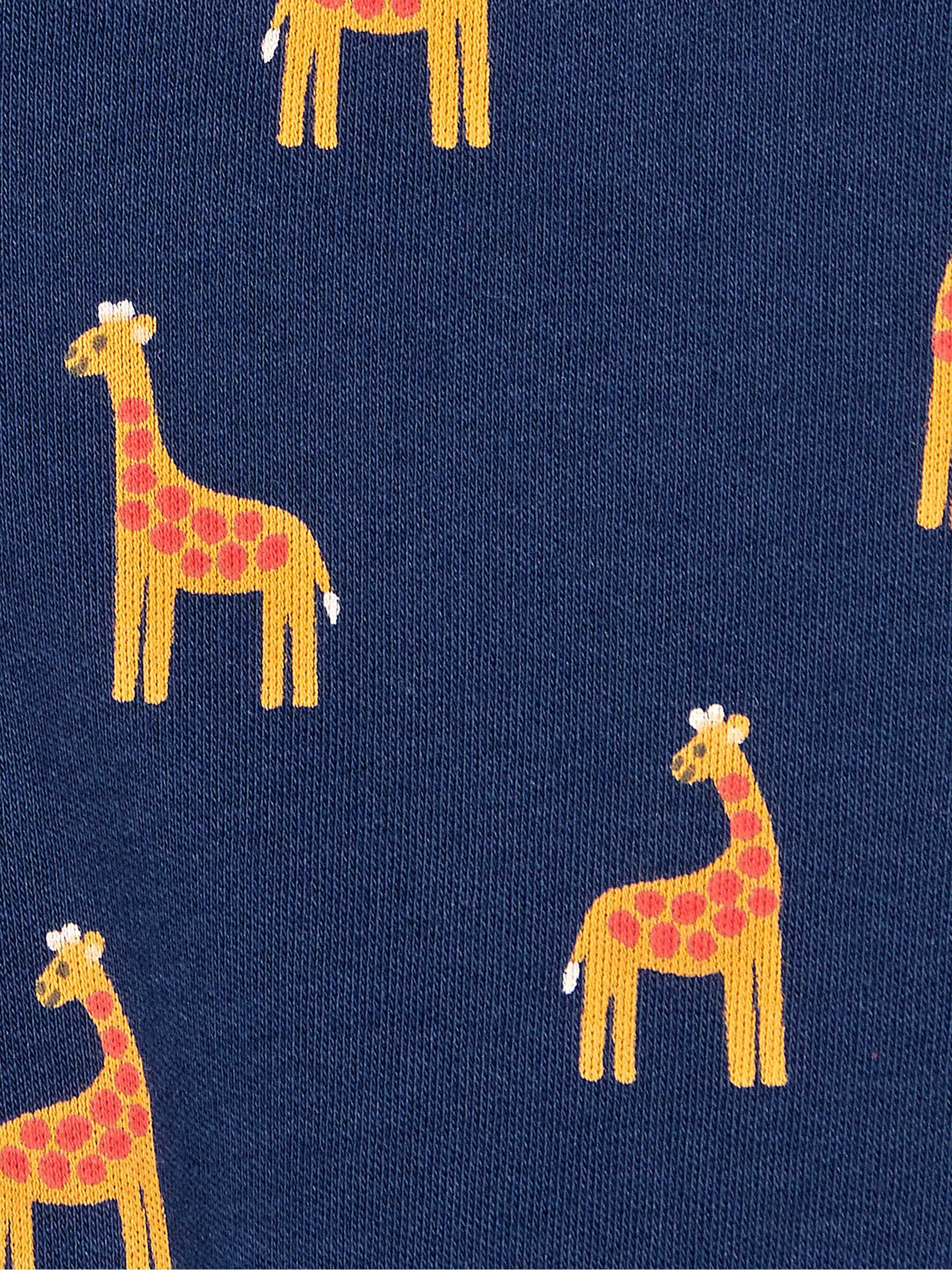 Navy Blue Giraffe Printed Polo Shirt - Image 4 of 4