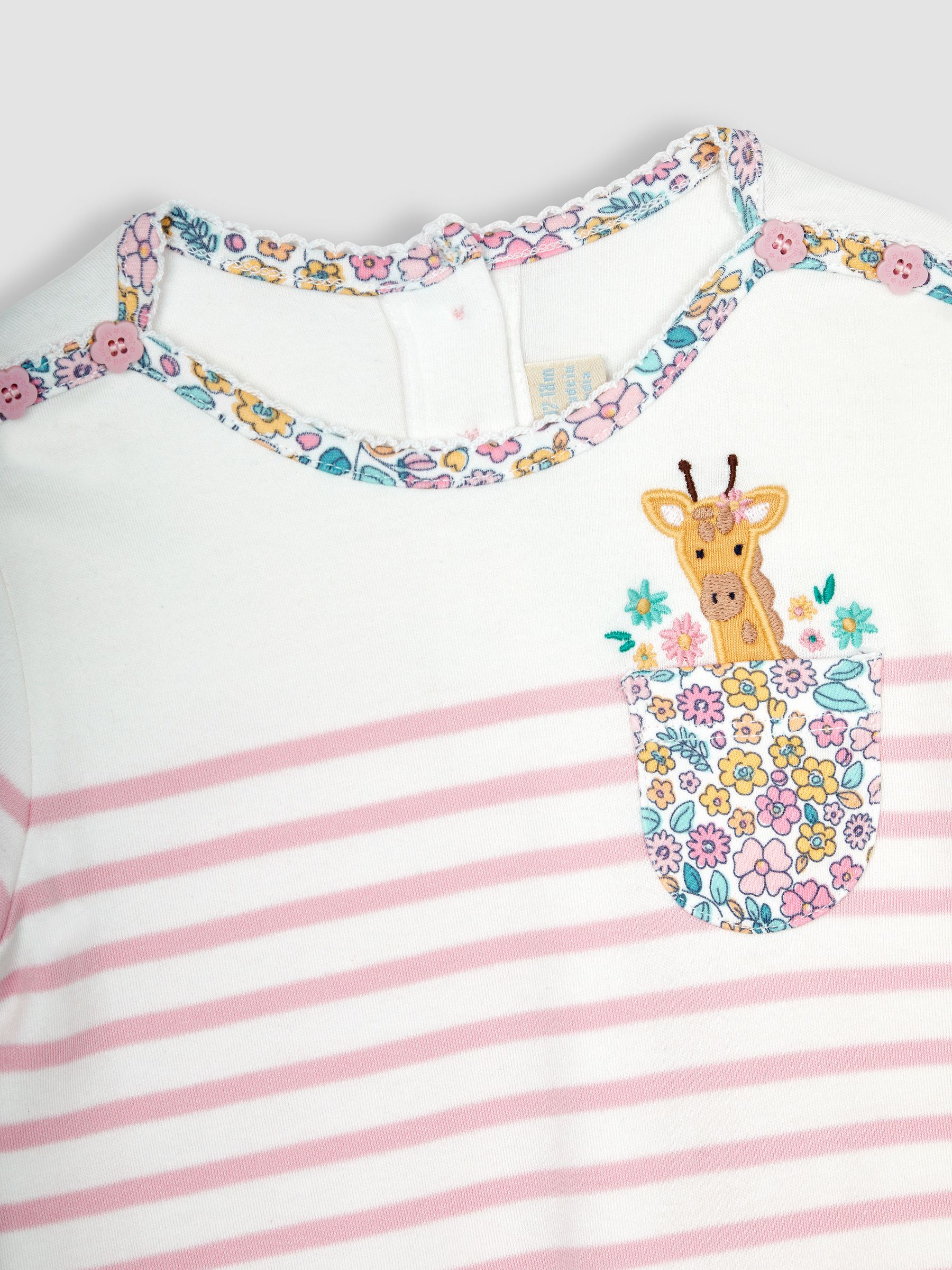 Pink Giraffe Pocket Breton Top - Image 2 of 3
