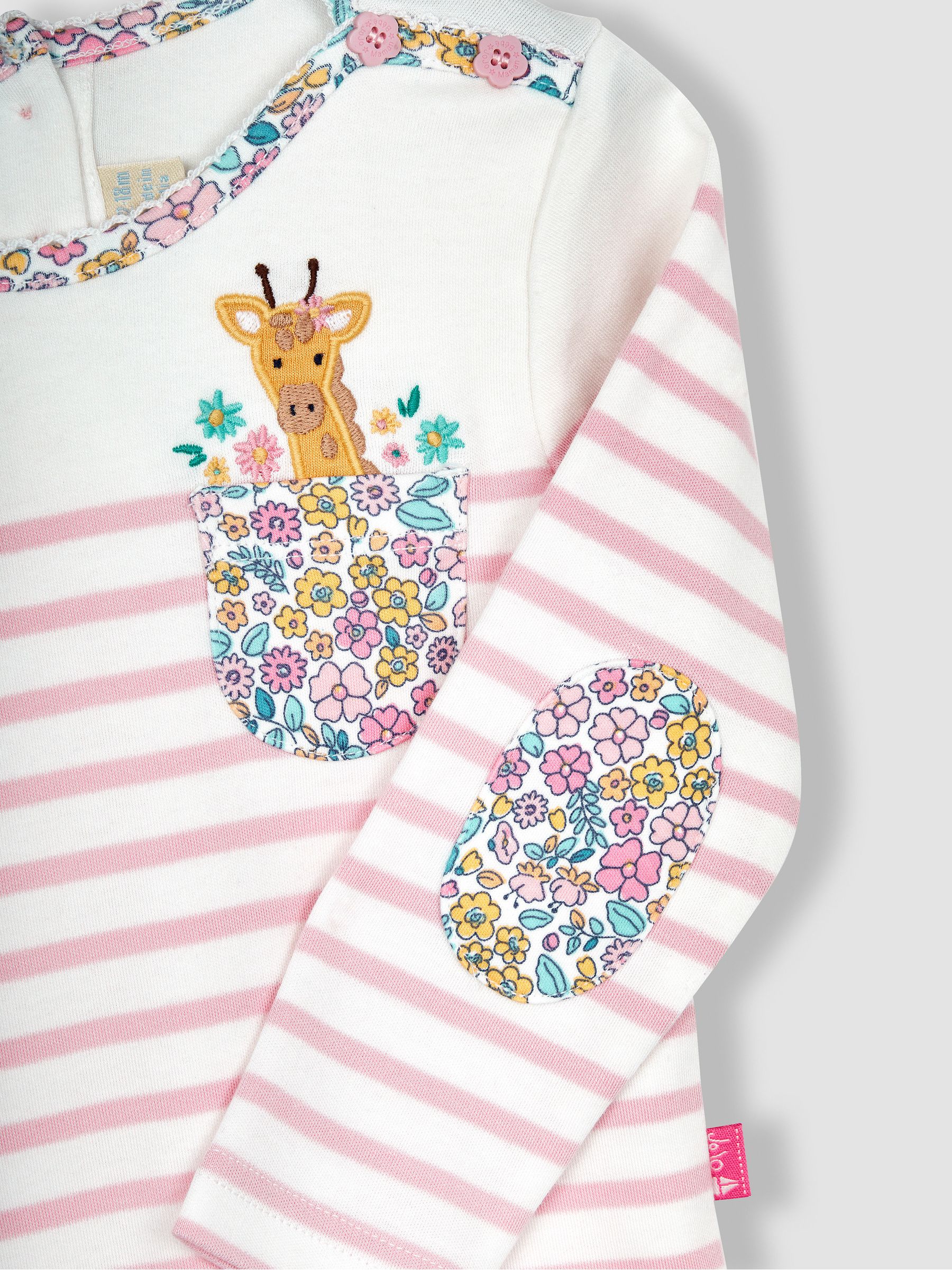 Pink Giraffe Pocket Breton Top - Image 3 of 3