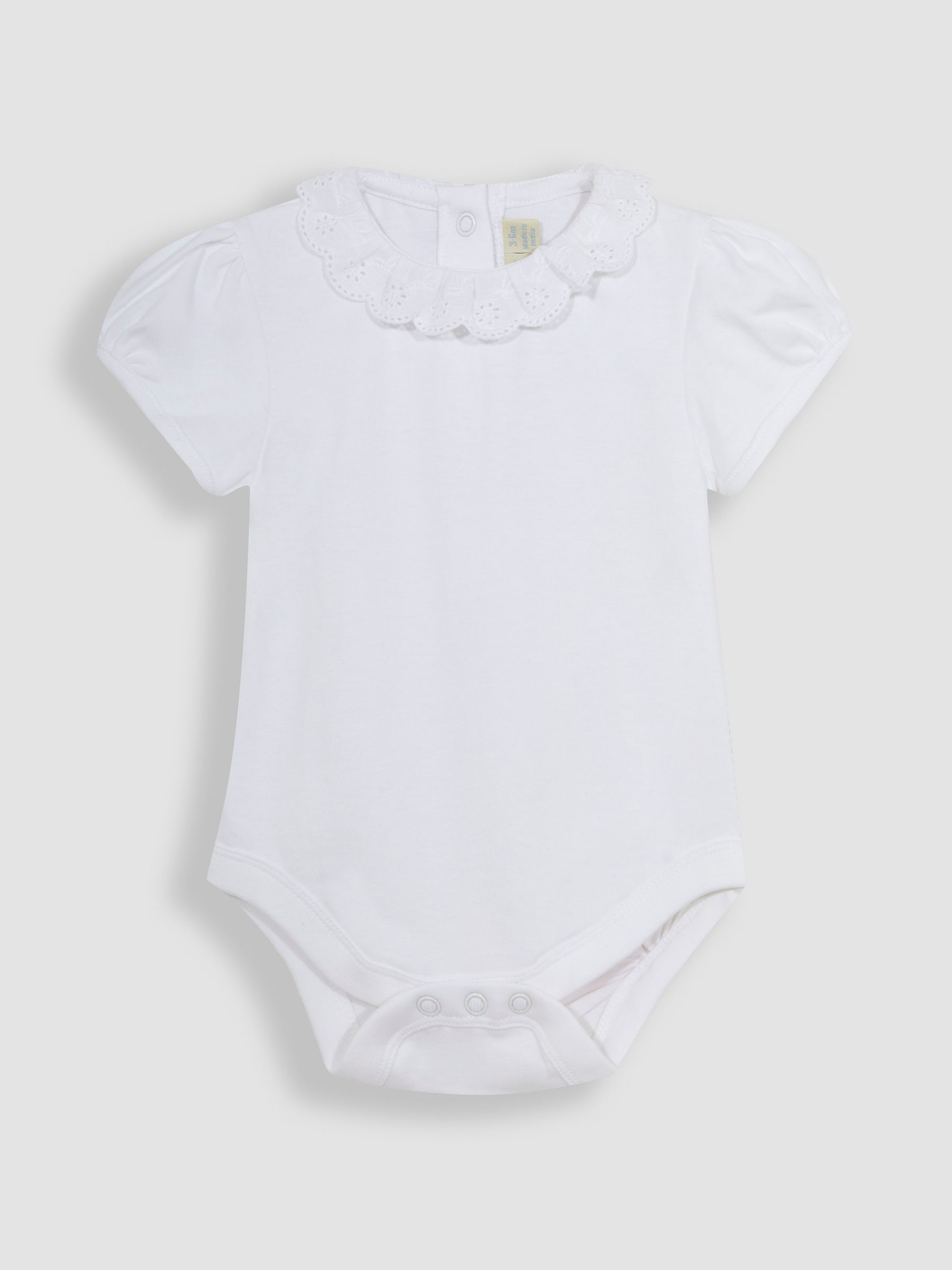 White Broderie Collar Bodysuit - Image 1 of 3