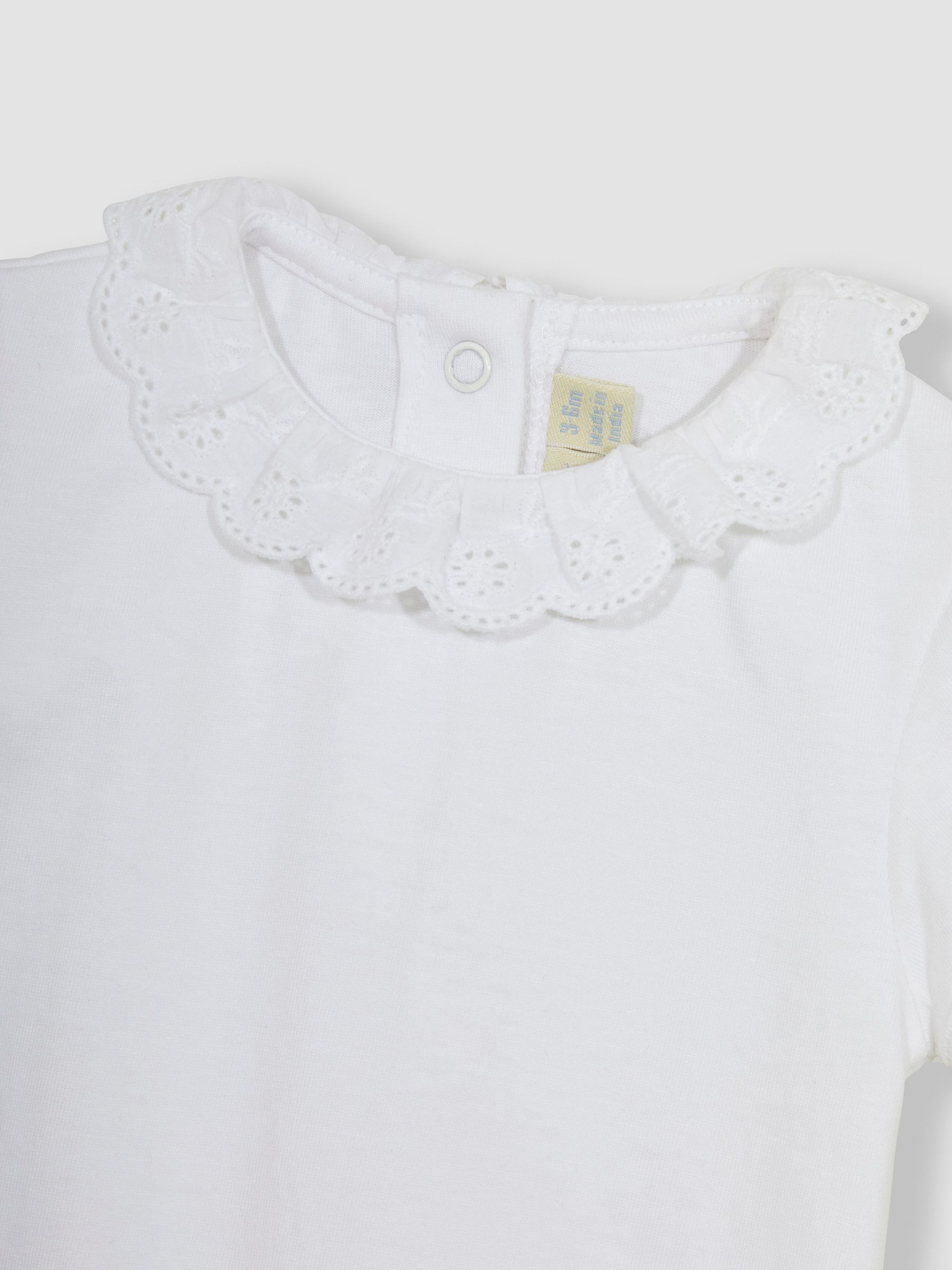 White Broderie Collar Bodysuit - Image 2 of 3