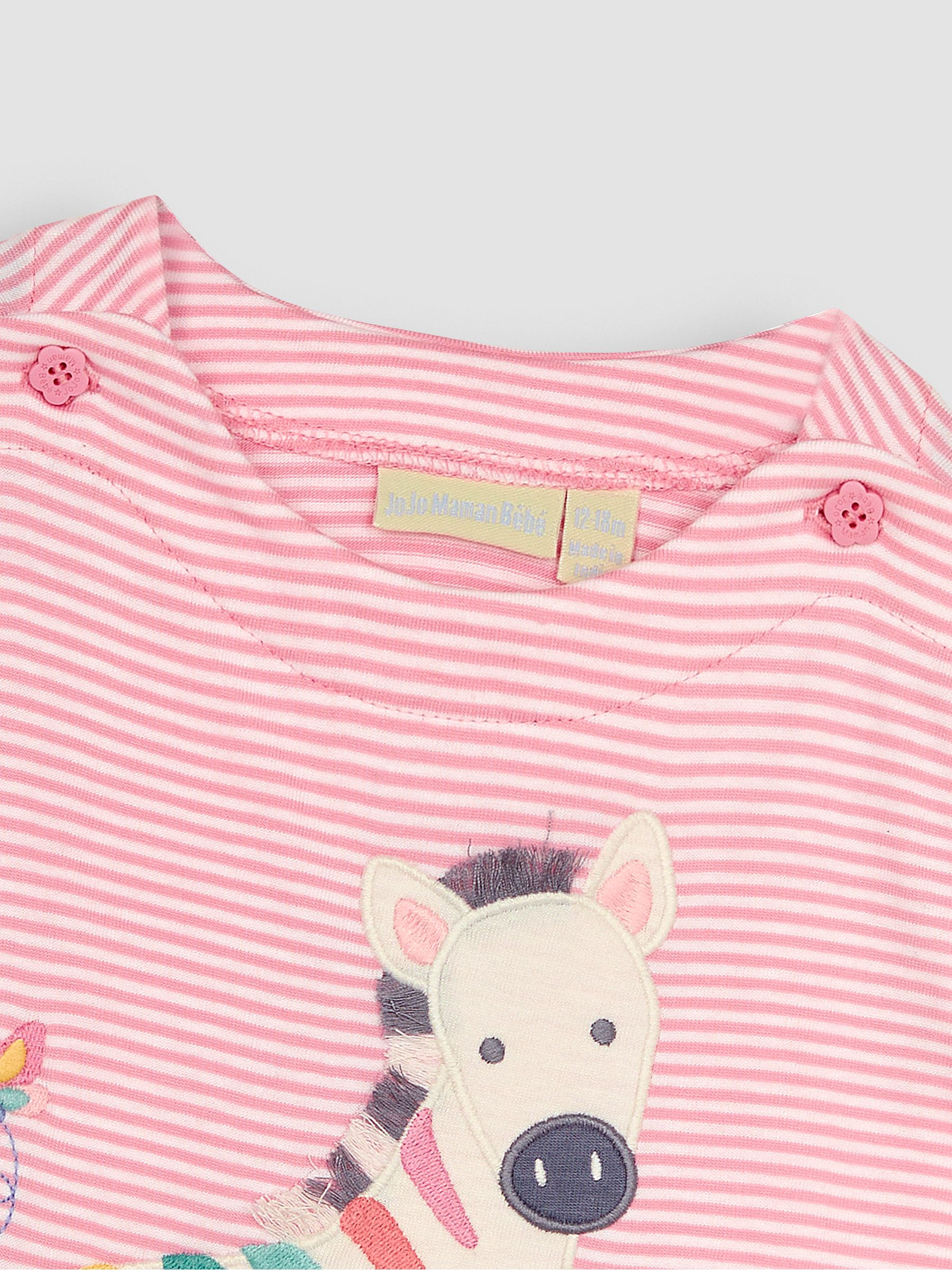 Rose Pink Zebra Appliqué T-Shirt - Image 2 of 4