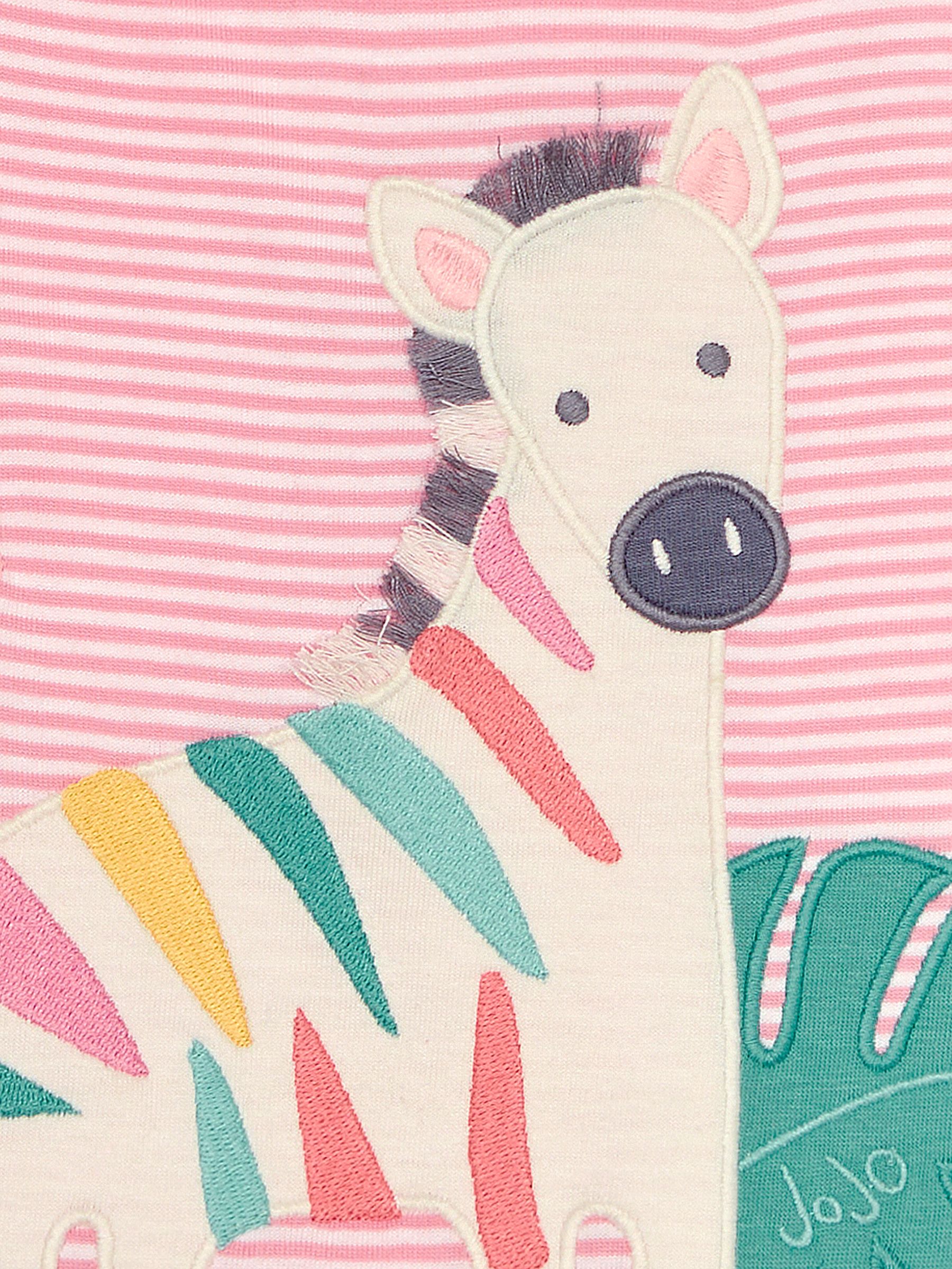 Rose Pink Zebra Appliqué T-Shirt - Image 4 of 4