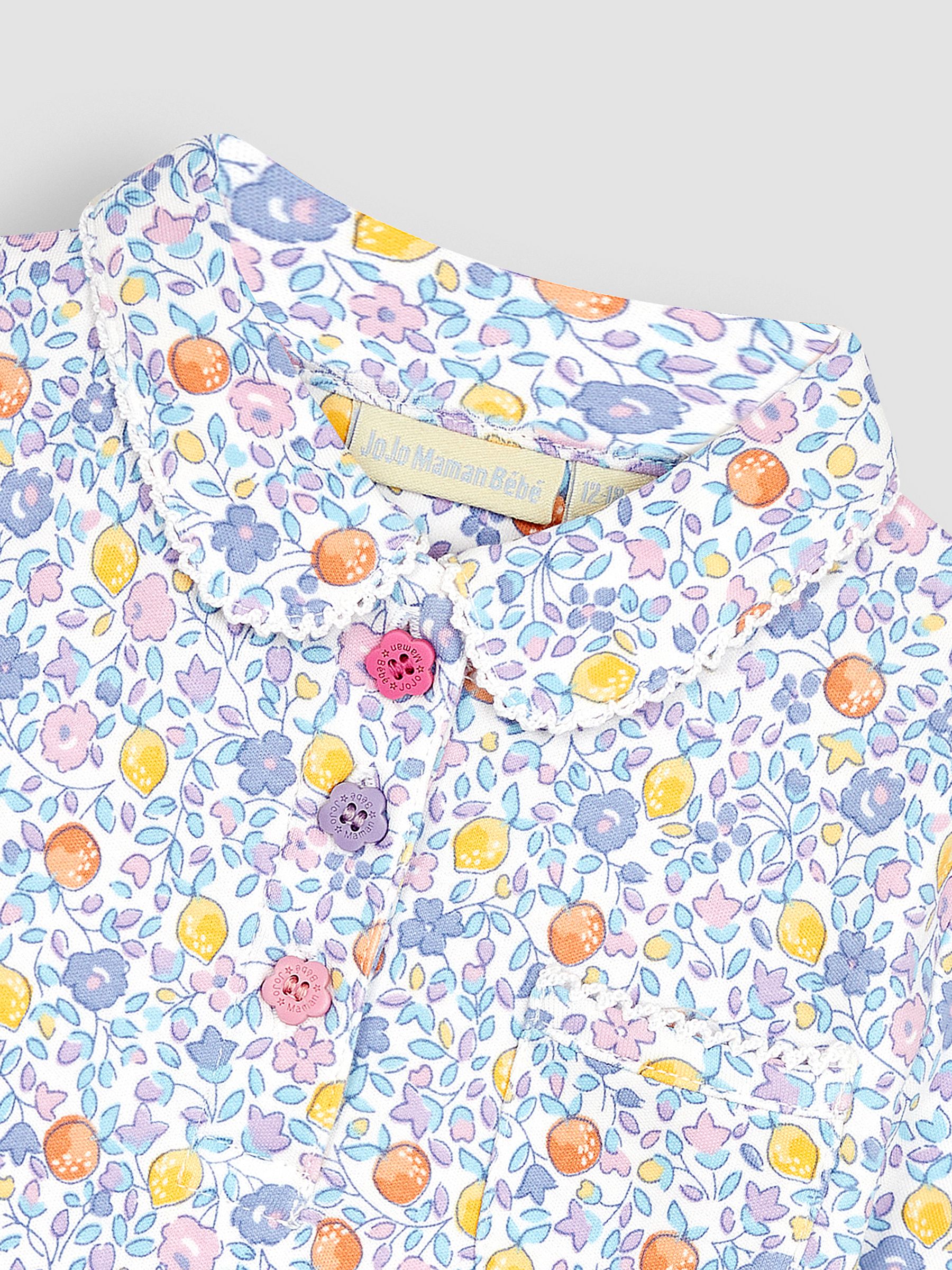Lilac Lemon Ditsy Floral Pretty Polo Shirt - Image 2 of 3