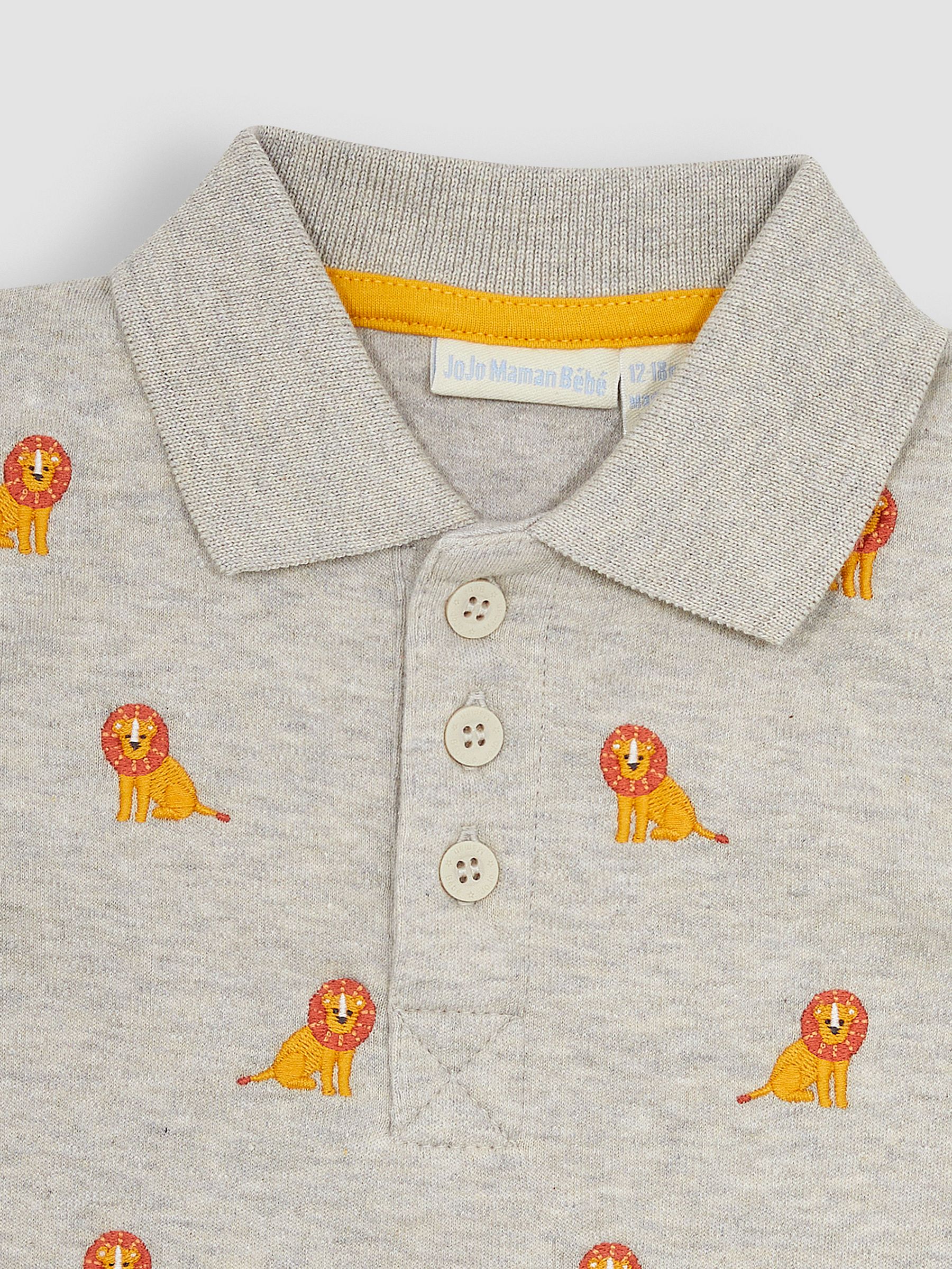 Natural Lion Short Sleeve Embroidered Polo Shirt - Image 2 of 3