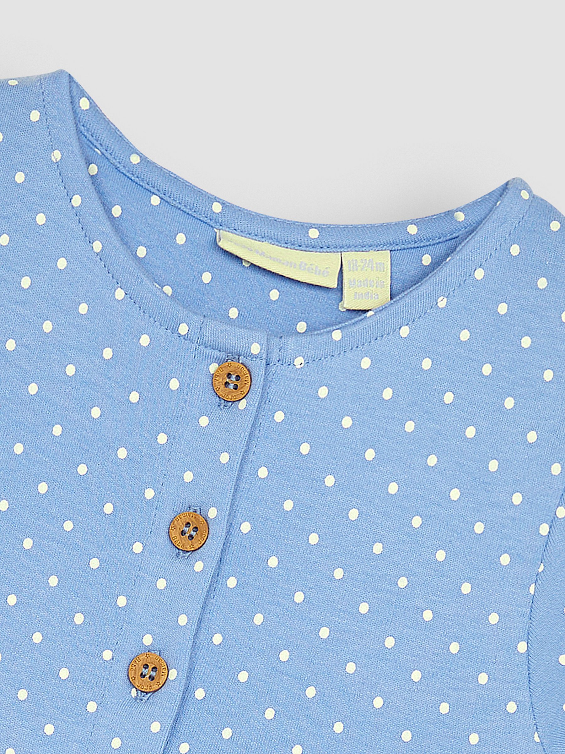 Blue Guinea Pig & Duck Spot Appliqué Button Front Jersey Dress - Image 2 of 3