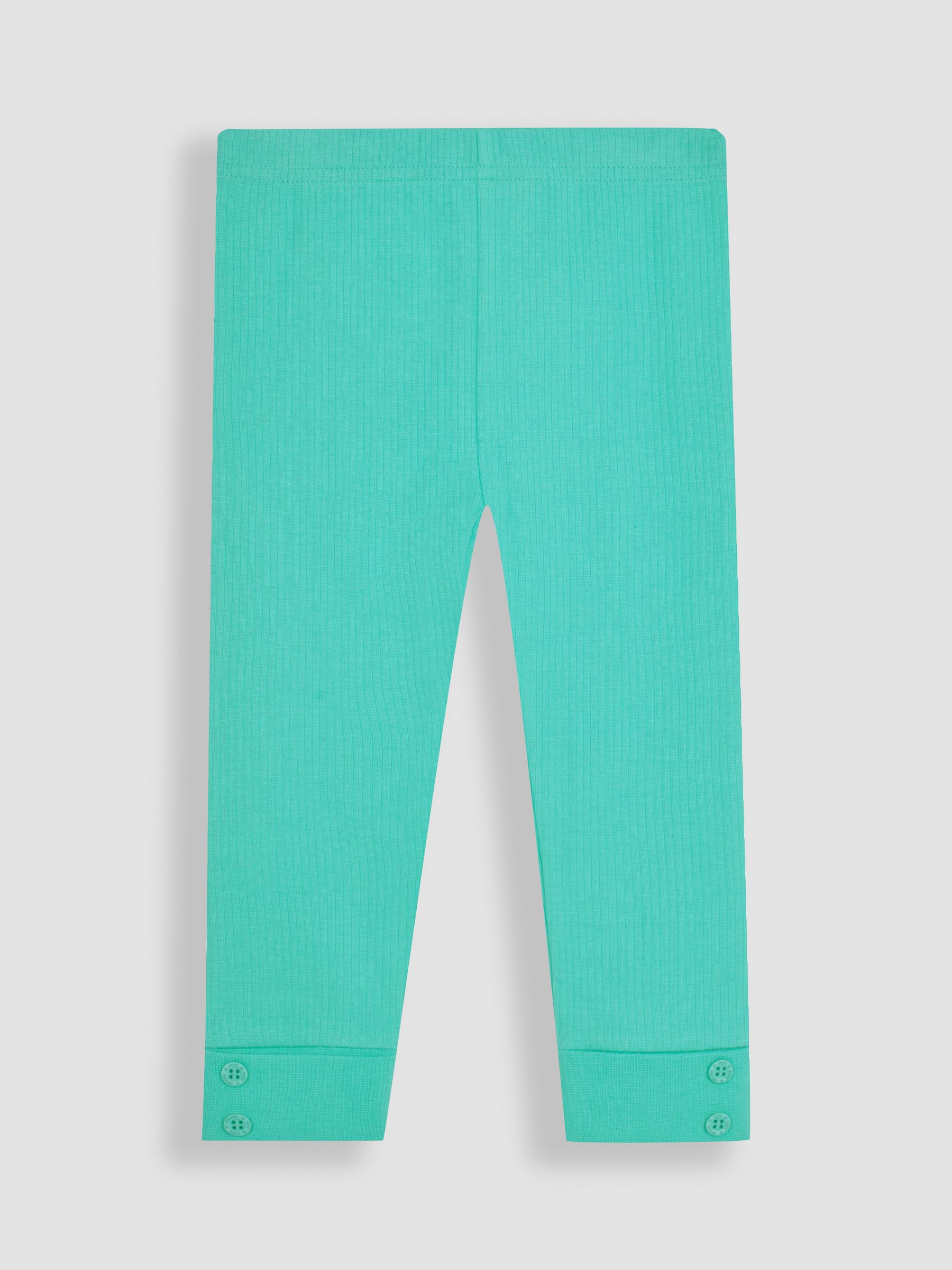 Duck Egg Blue & Coral Pink 2-Pack Rib Leggings - Image 3 of 6