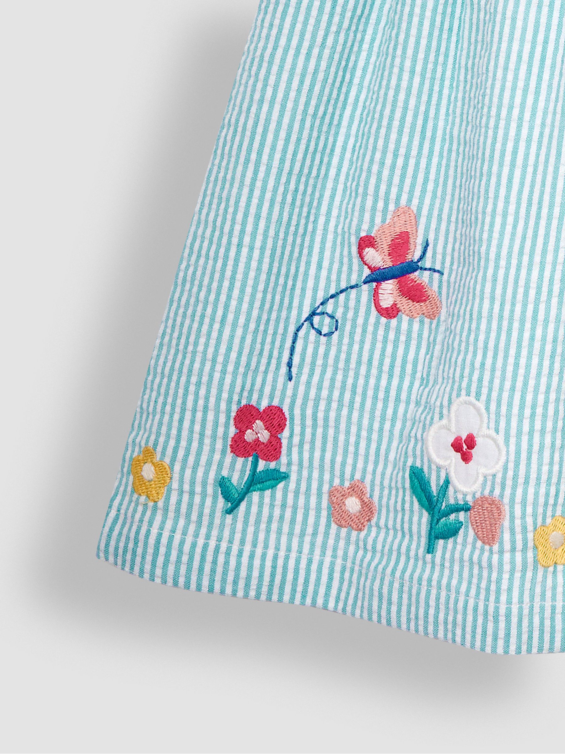 Duck Egg Blue Butterfly Appliqué Pretty Summer Dress - Image 3 of 3