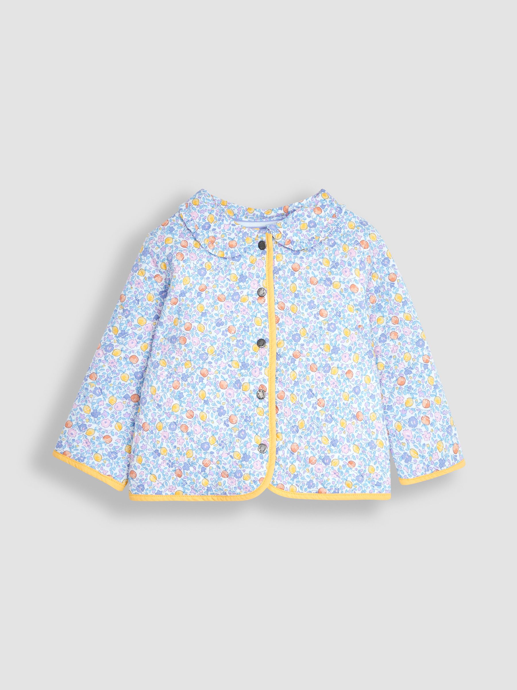 Lilac Orange & Lemon Ditsy Floral Quilted Jacket - Image 3 of 6