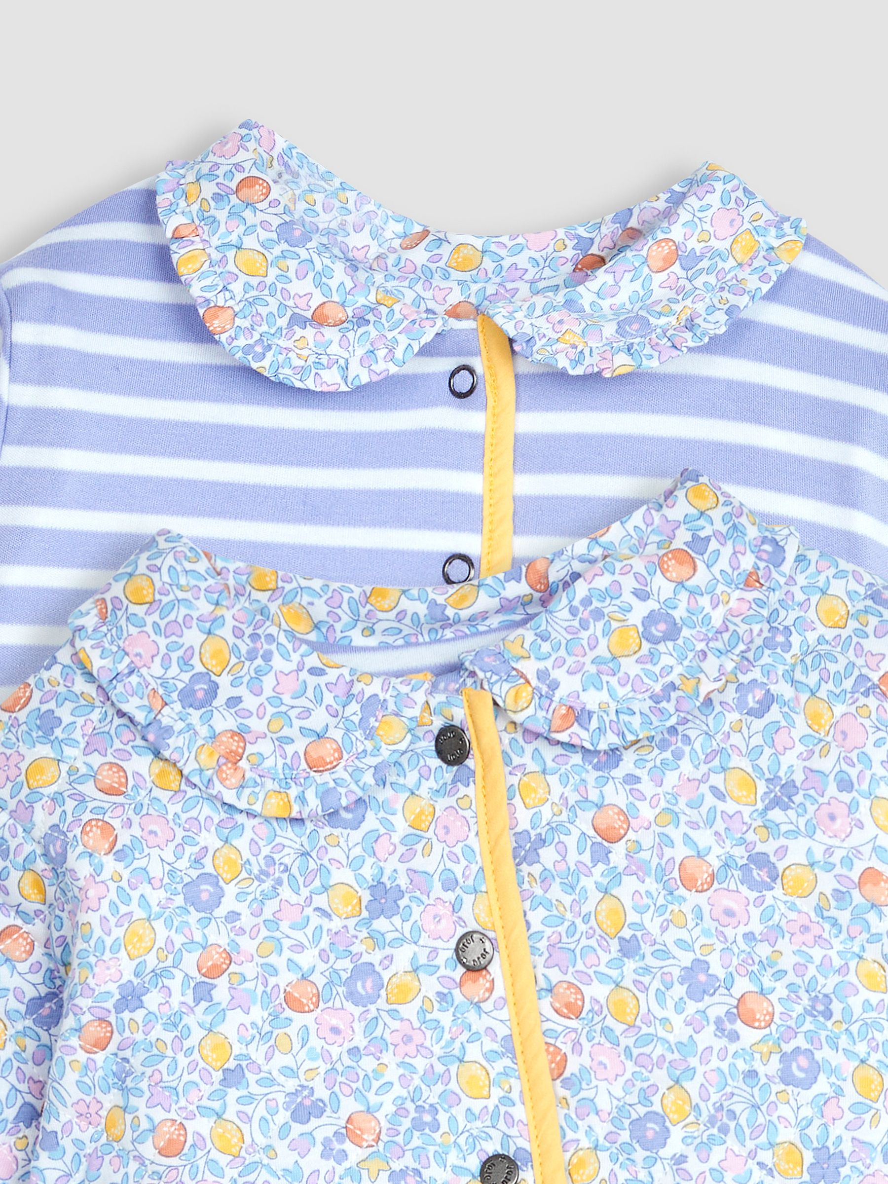 Lilac Orange & Lemon Ditsy Floral Quilted Jacket - Image 4 of 6