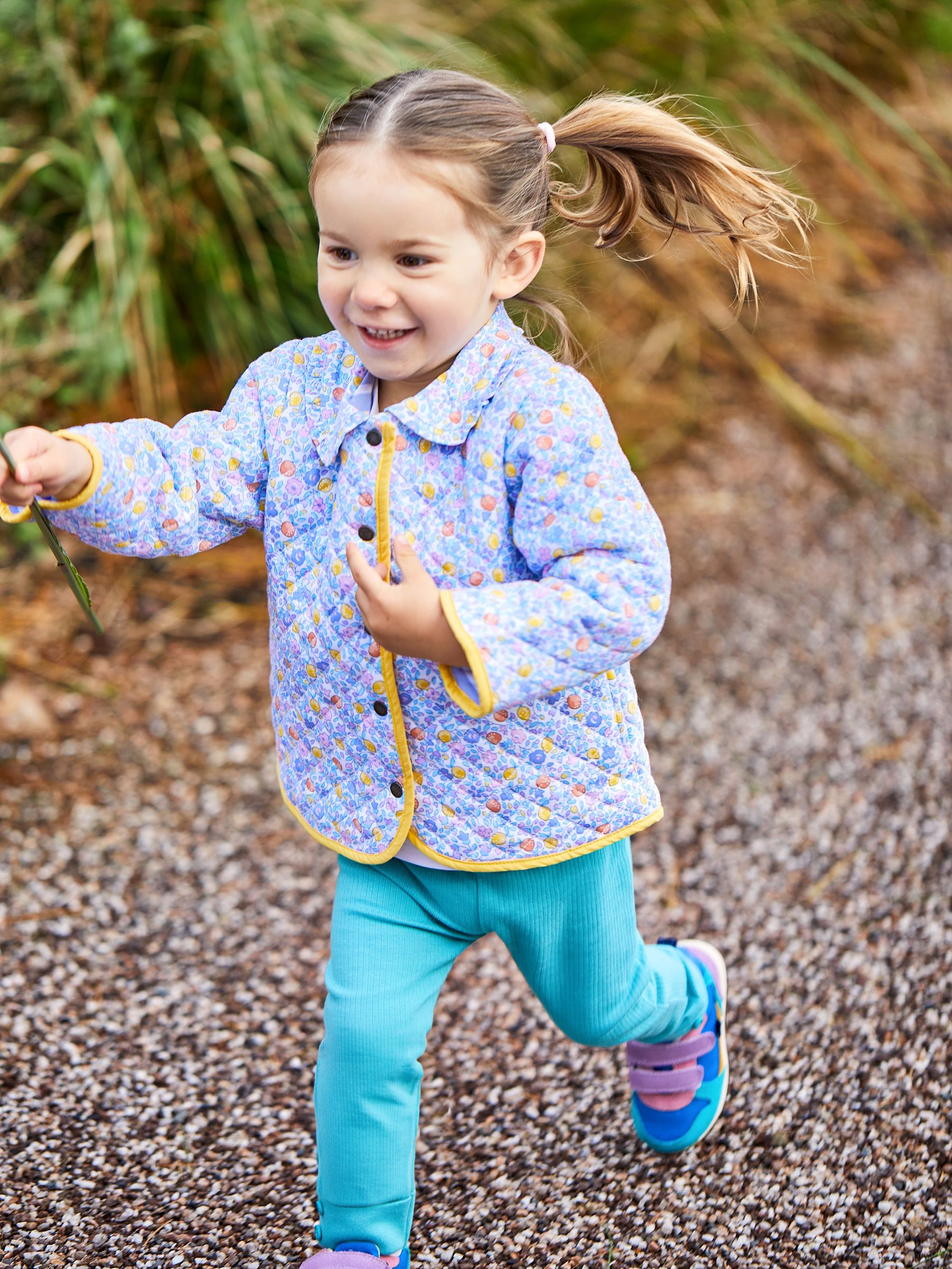 Lilac Orange & Lemon Ditsy Floral Quilted Jacket - Image 5 of 6
