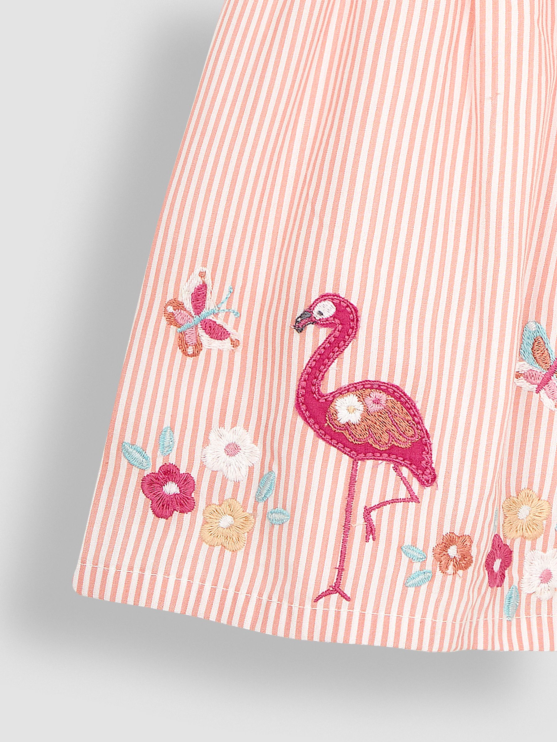 Orange Flamingo Appliqué Pretty Summer Dress - Image 3 of 3