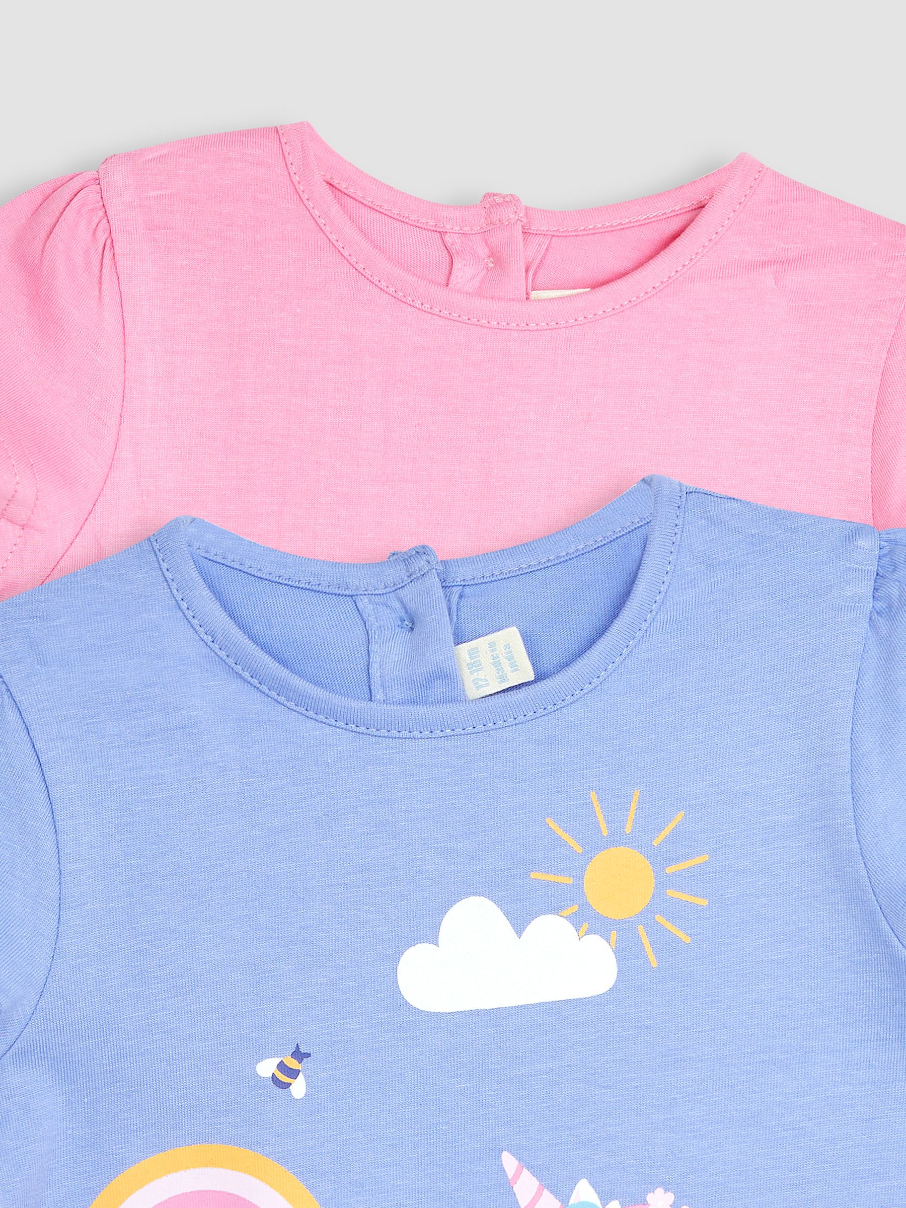 Lilac Purple Unicorn & Pink 2-Pack T-Shirts - Image 5 of 6