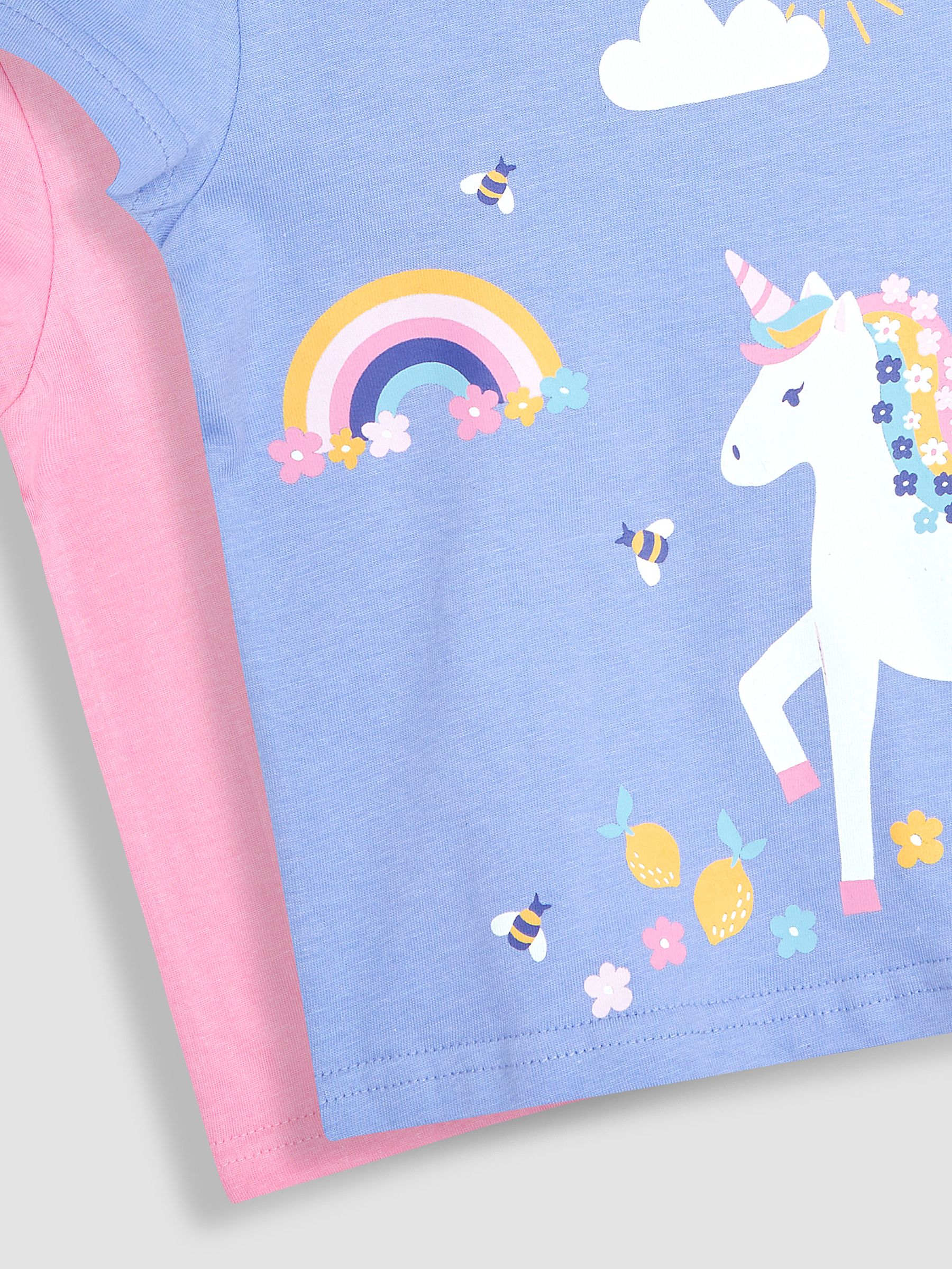 Lilac Purple Unicorn & Pink 2-Pack T-Shirts - Image 6 of 6