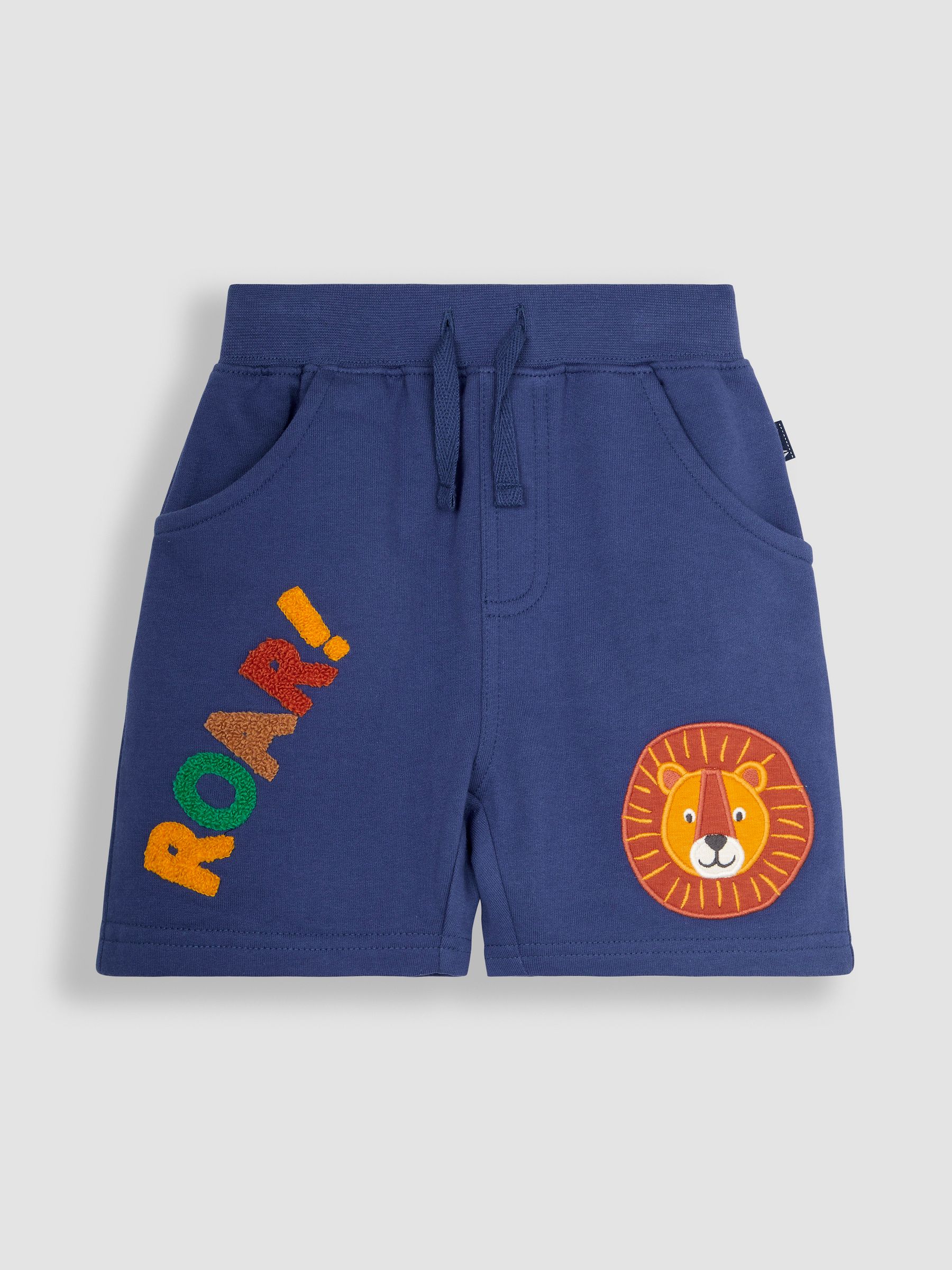 Indigo Blue Lion Appliqué Pet in Pocket Shorts - Image 2 of 5