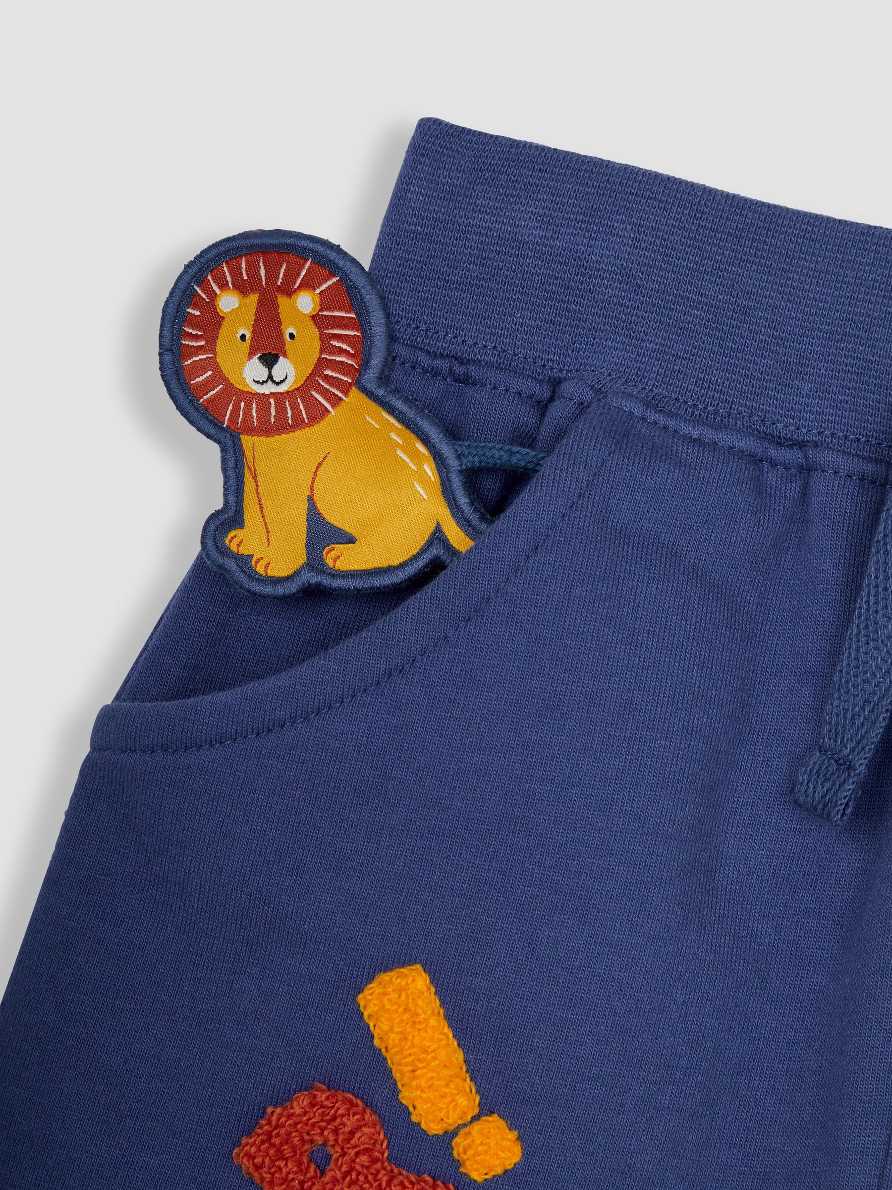 Indigo Blue Lion Appliqué Pet in Pocket Shorts - Image 3 of 5