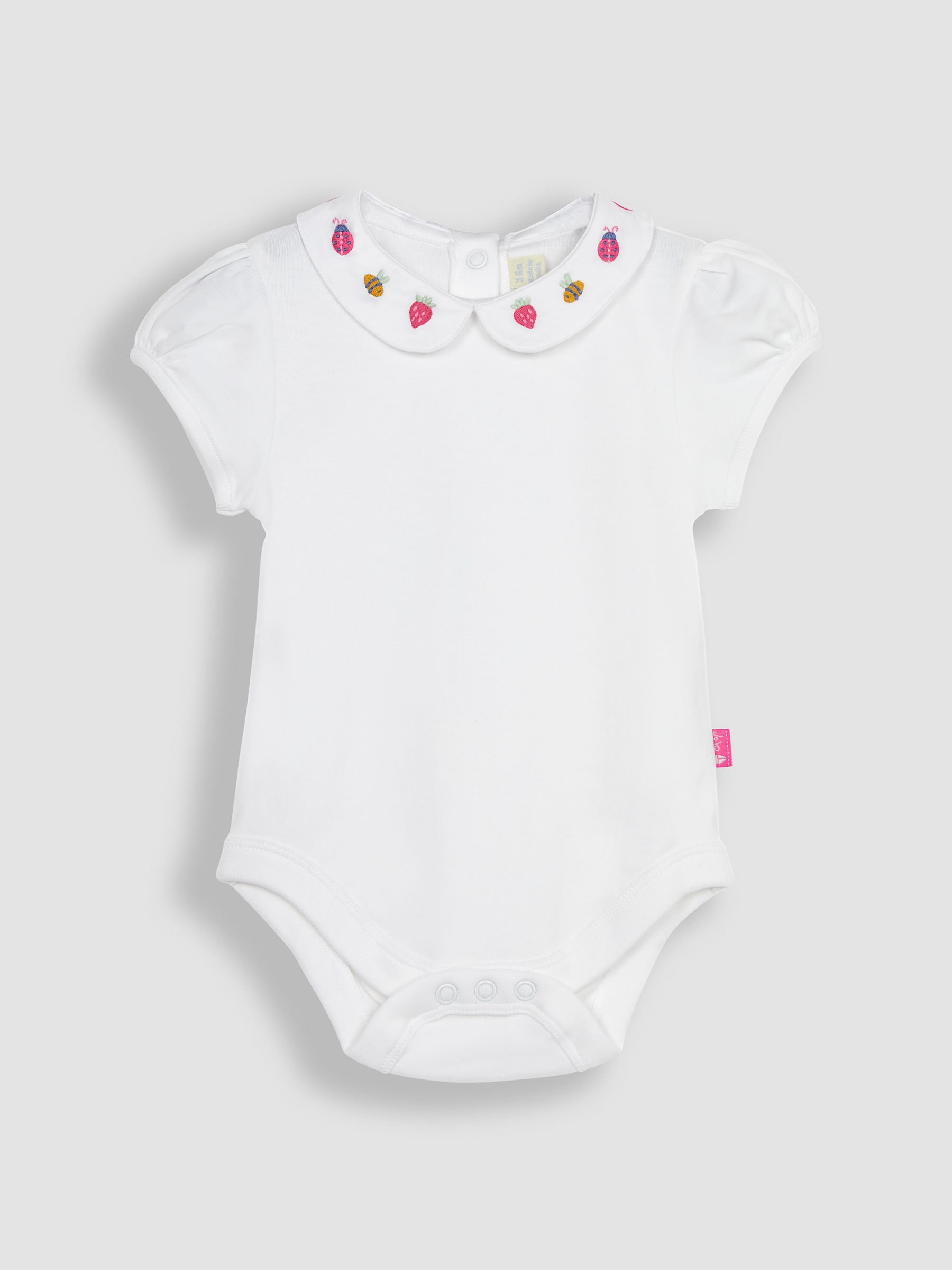 White Bee Embroidered Collar Bodysuit - Image 1 of 3