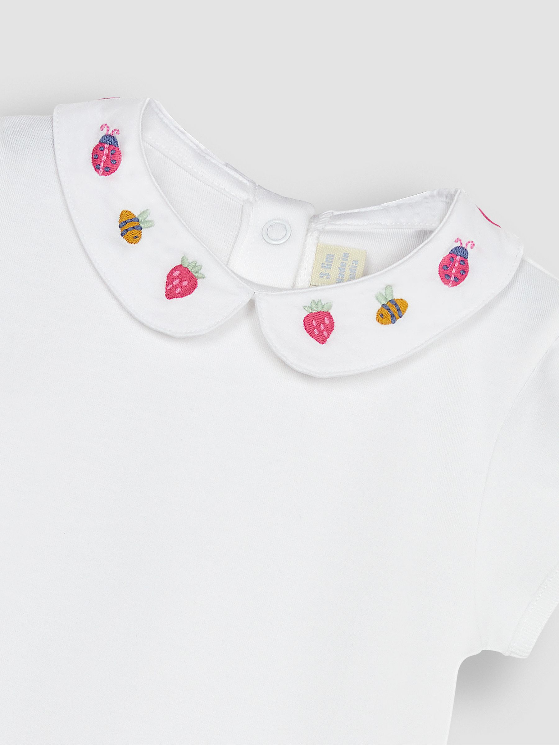 White Bee Embroidered Collar Bodysuit - Image 2 of 3