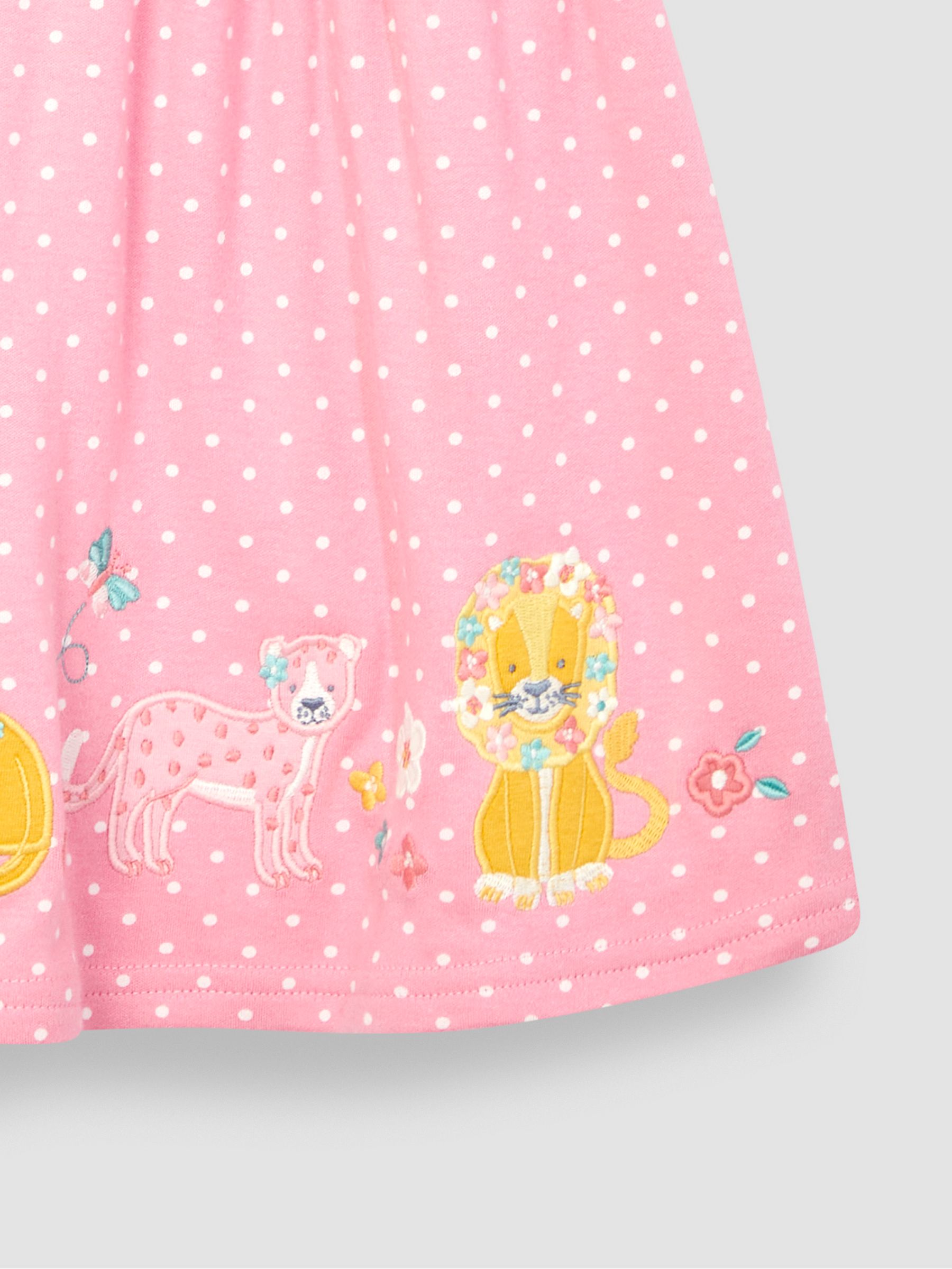 Pink Lion & Tiger Spot Appliqué Button Front Jersey Dress - Image 3 of 3