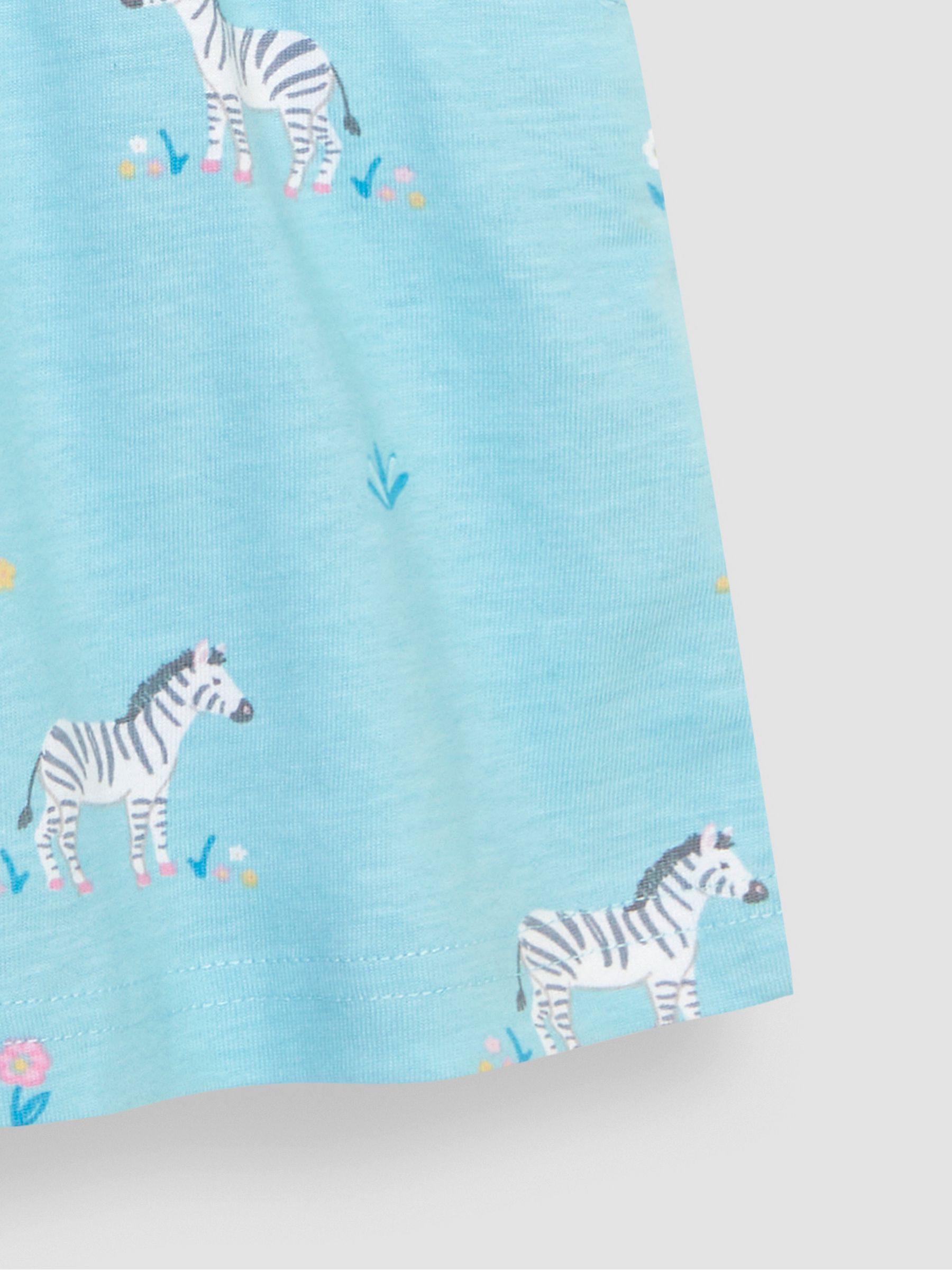 Duck Egg Blue Zebra Drop Shoulder Jersey Dress - Image 3 of 3