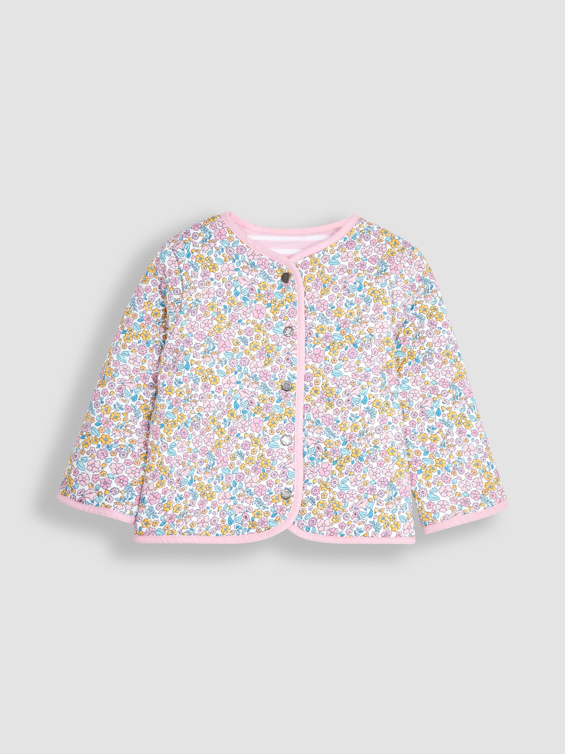 Pink Jungle Floral Quilted Reversible Jacket - Image 3 of 5