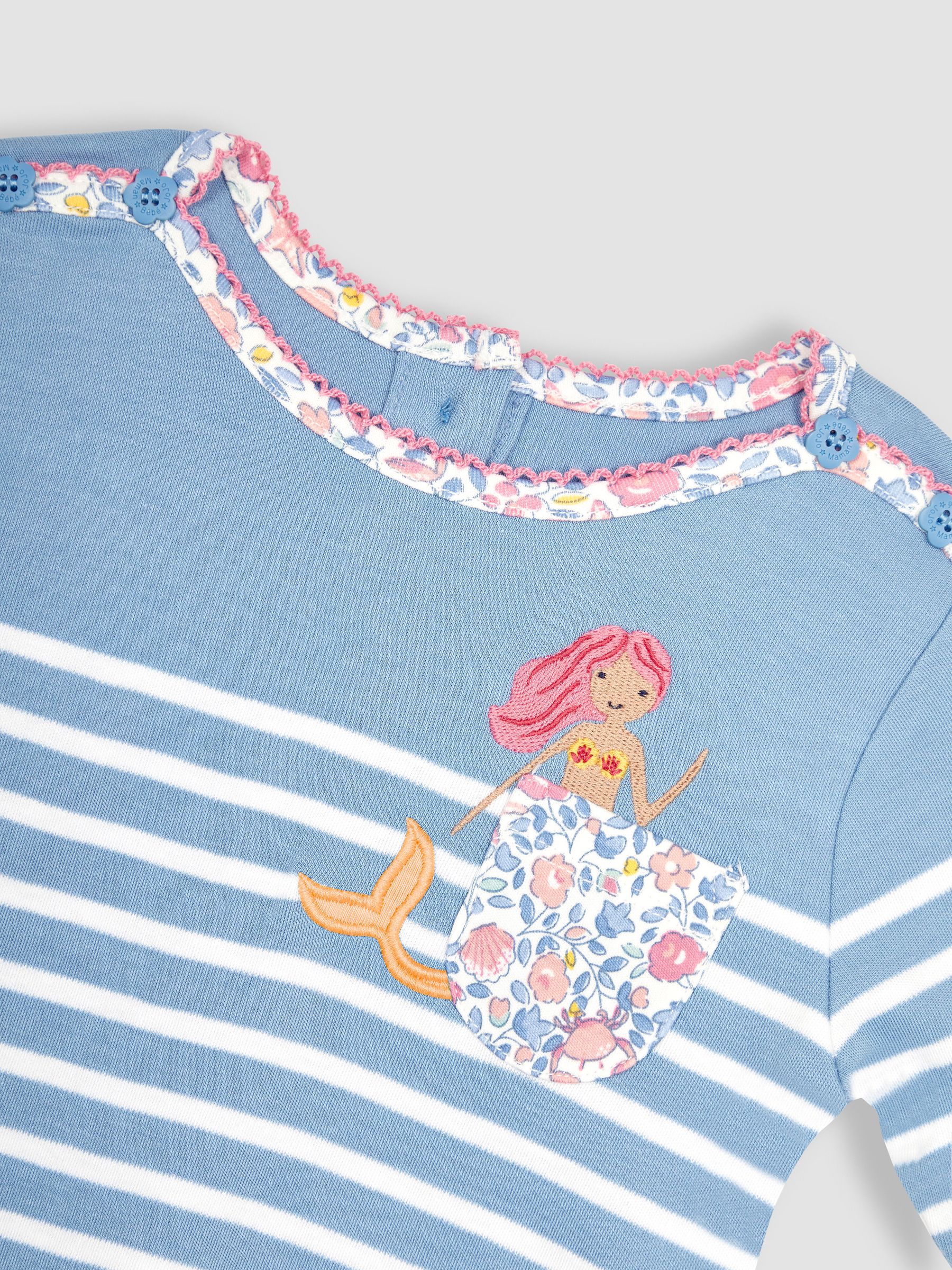 Blue Mermaid Pocket Breton Top - Image 3 of 4