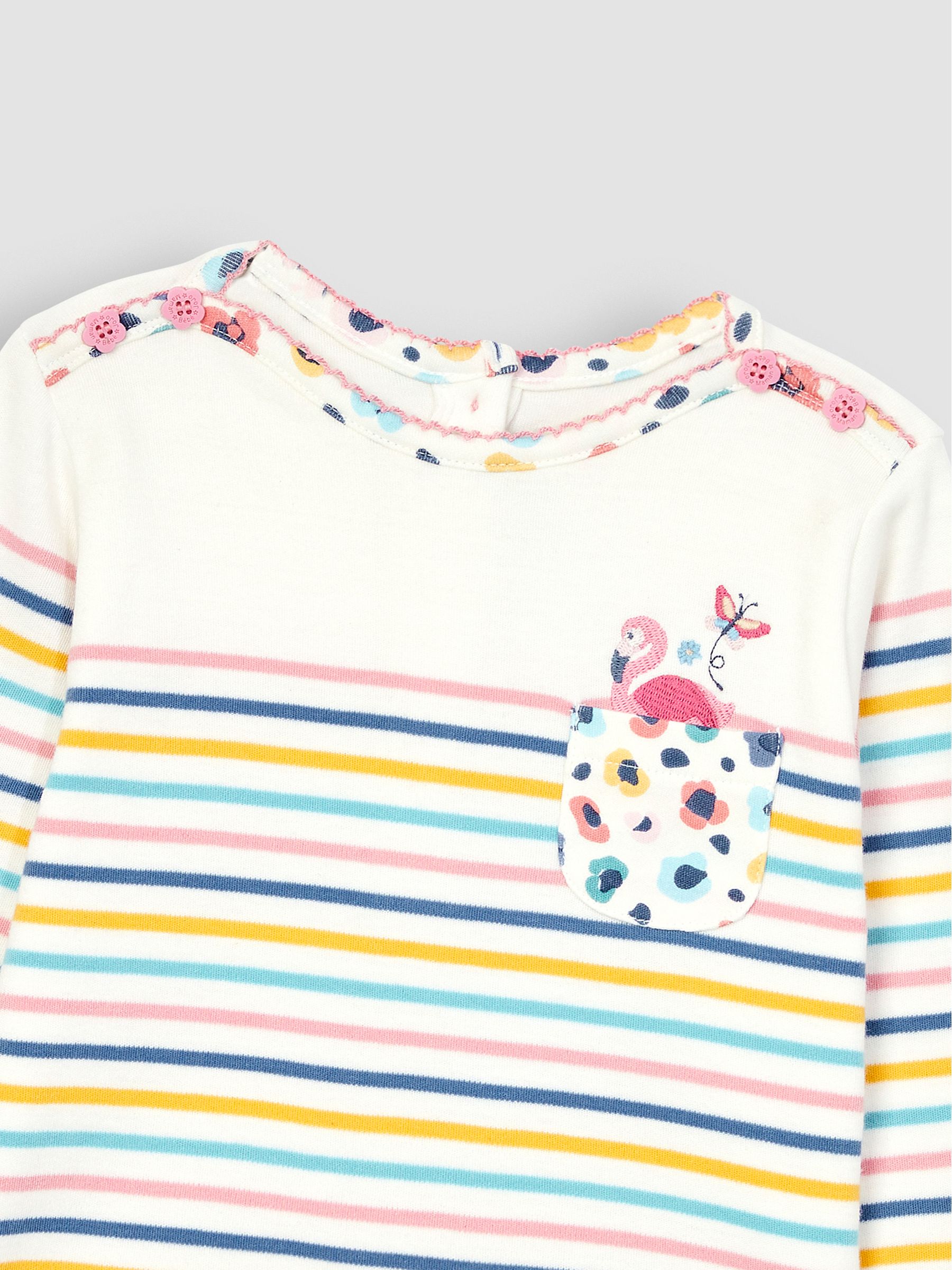 Rainbow Flamingo Pocket Breton Top - Image 2 of 3