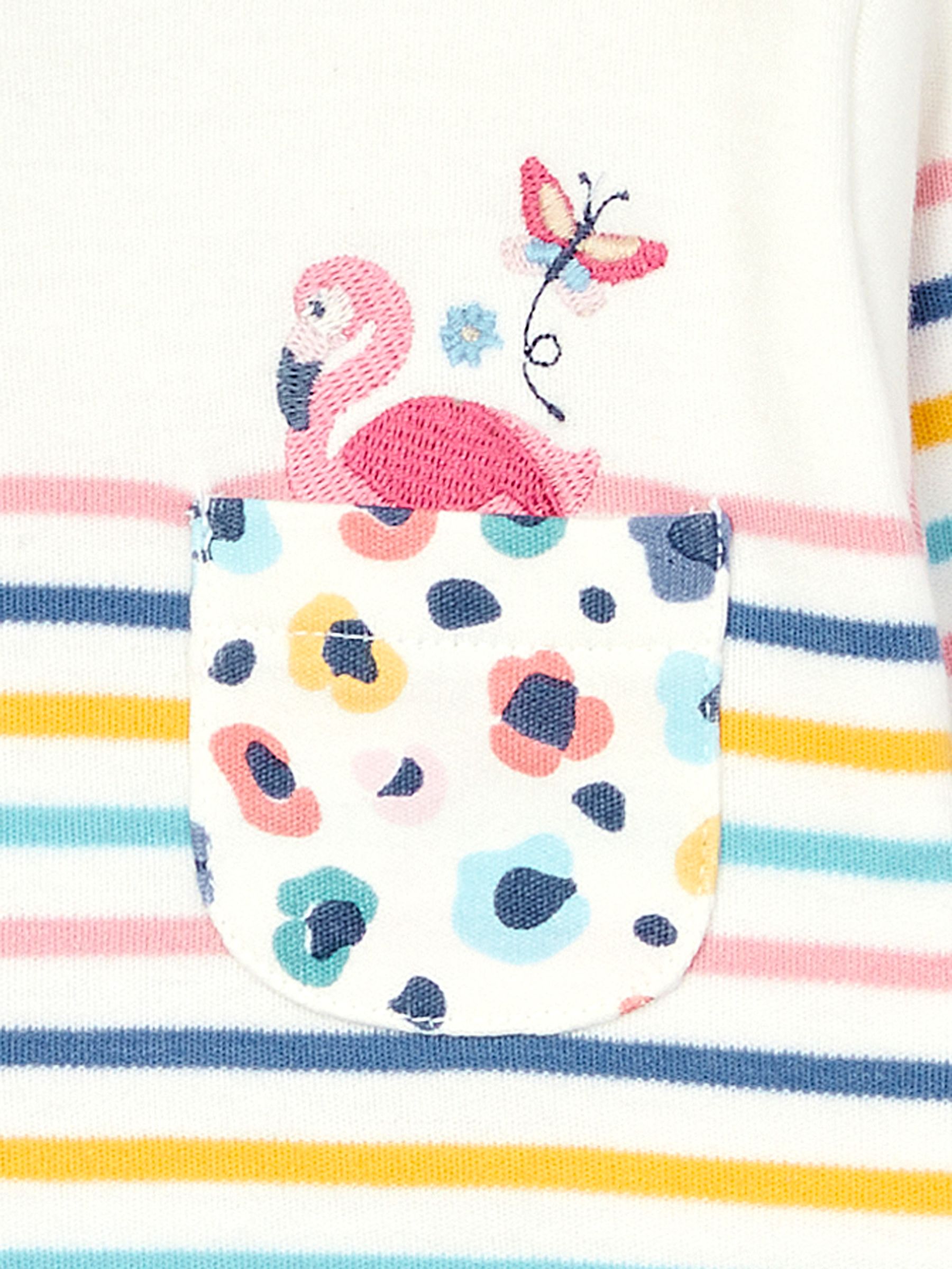 Rainbow Flamingo Pocket Breton Top - Image 3 of 3