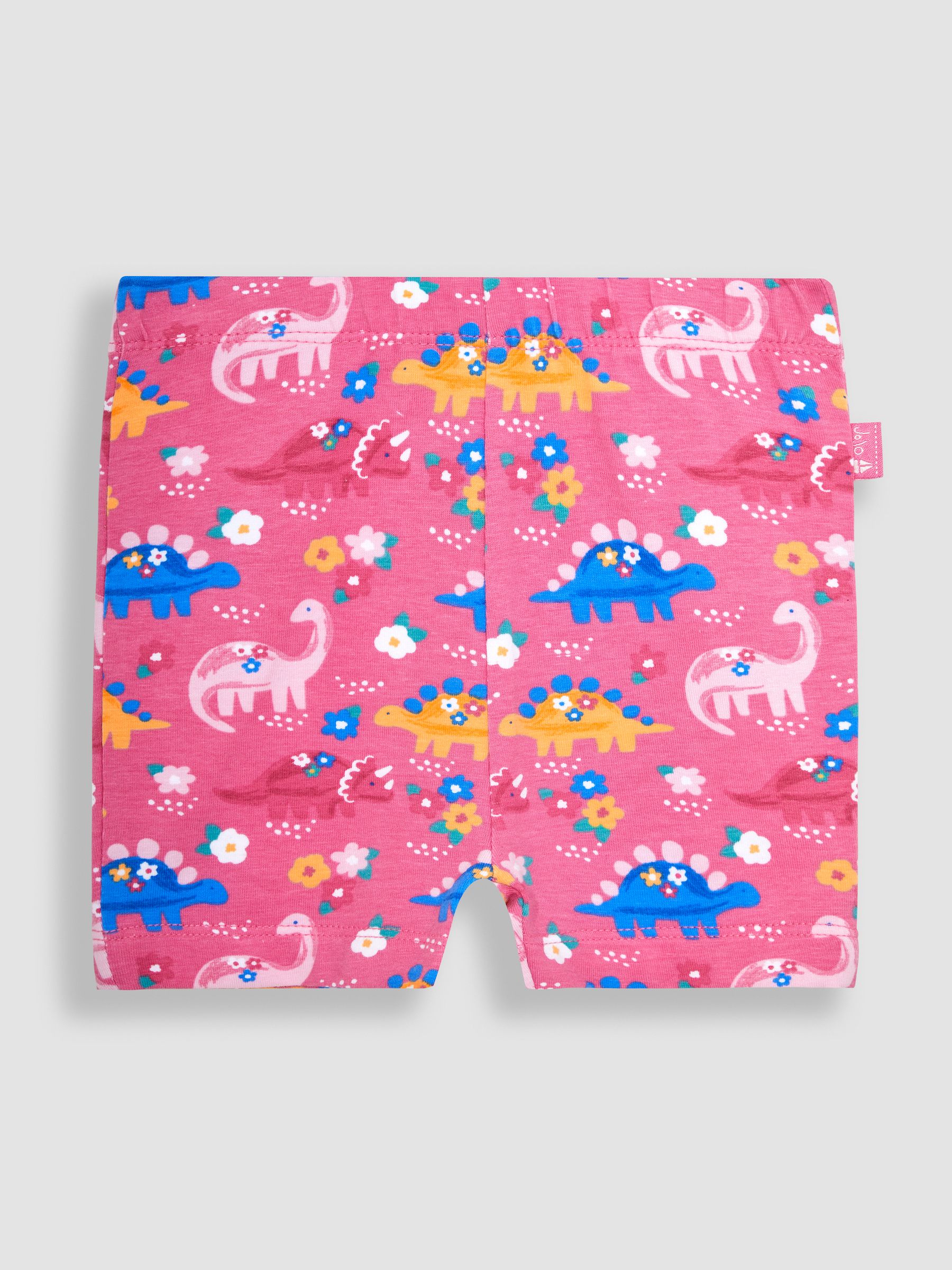 Pink Floral Dinosaur & Cobalt Blue 2-Pack Shorts - Image 3 of 4
