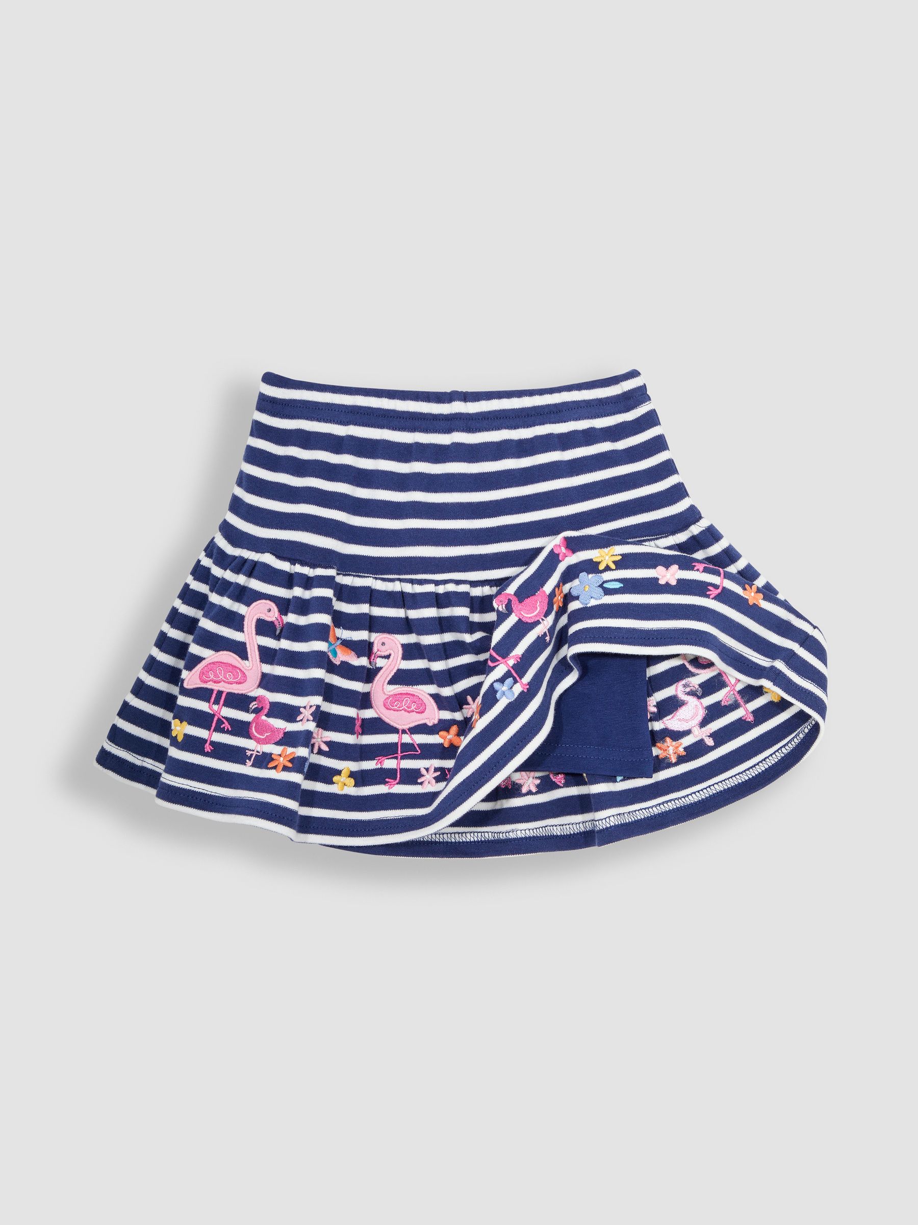 Navy Blue Flamingo Appliqué Skort - Image 2 of 3