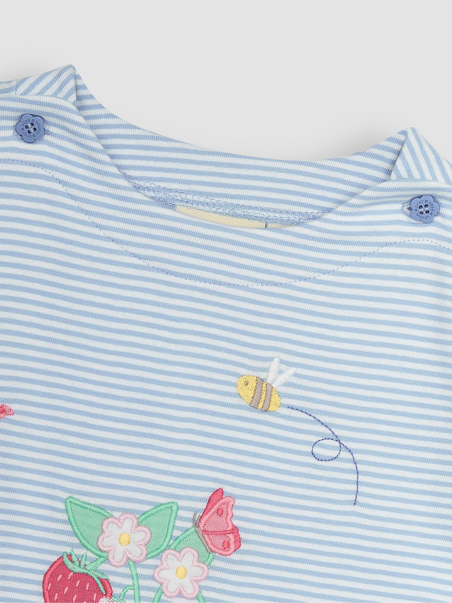 Blue Strawberry Appliqué T-Shirt - Image 2 of 3