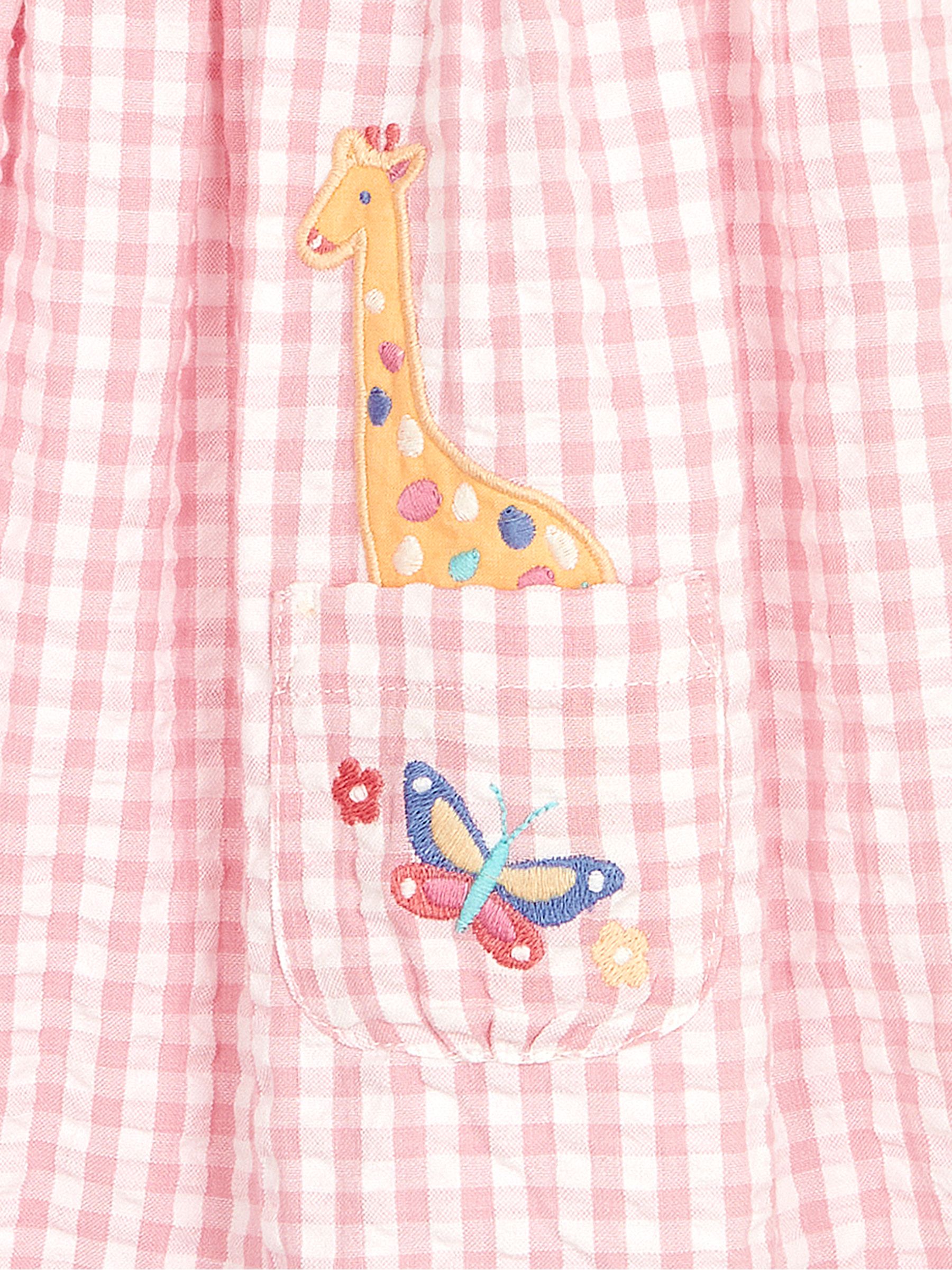 Pink Jungle Appliqué Gingham Summer Dress - Image 3 of 4