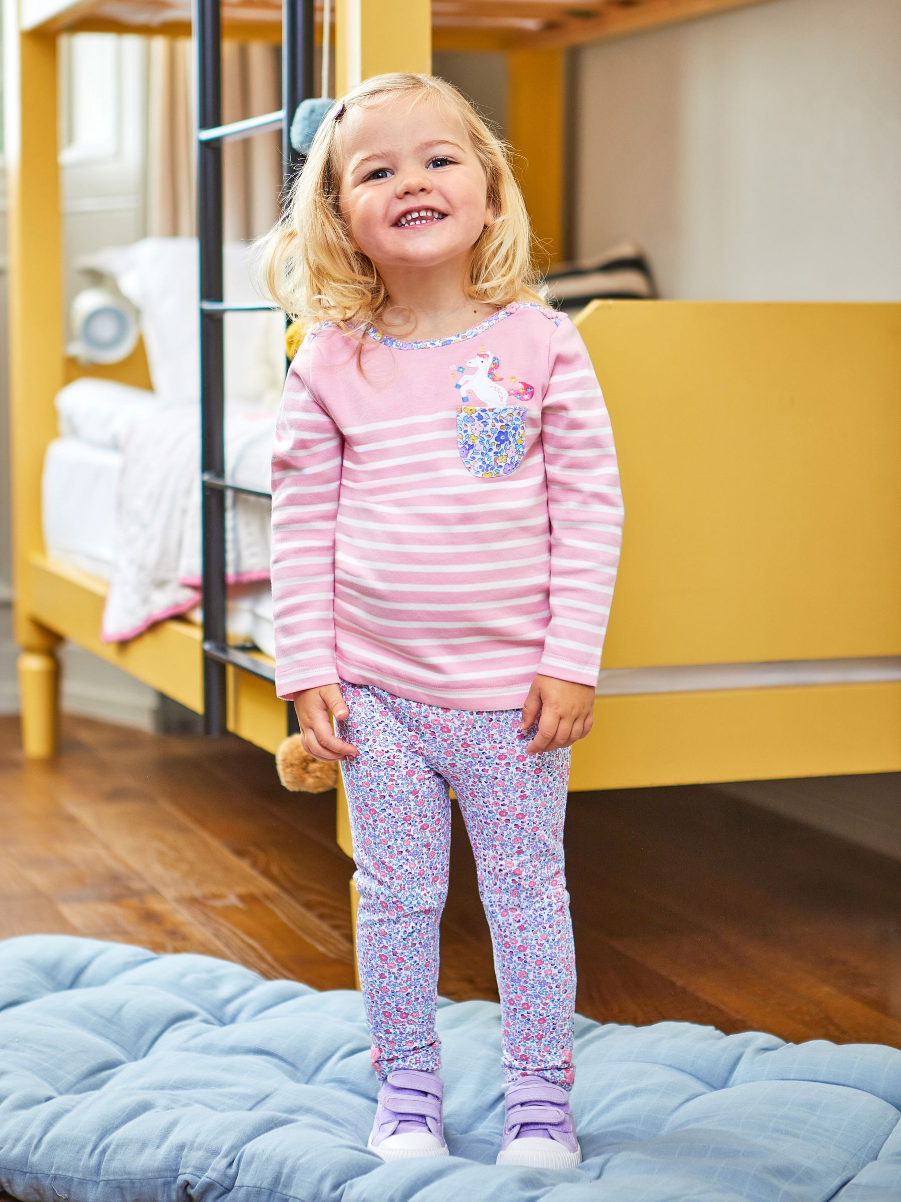 Pink Unicorn Pocket Breton Top - Image 1 of 5