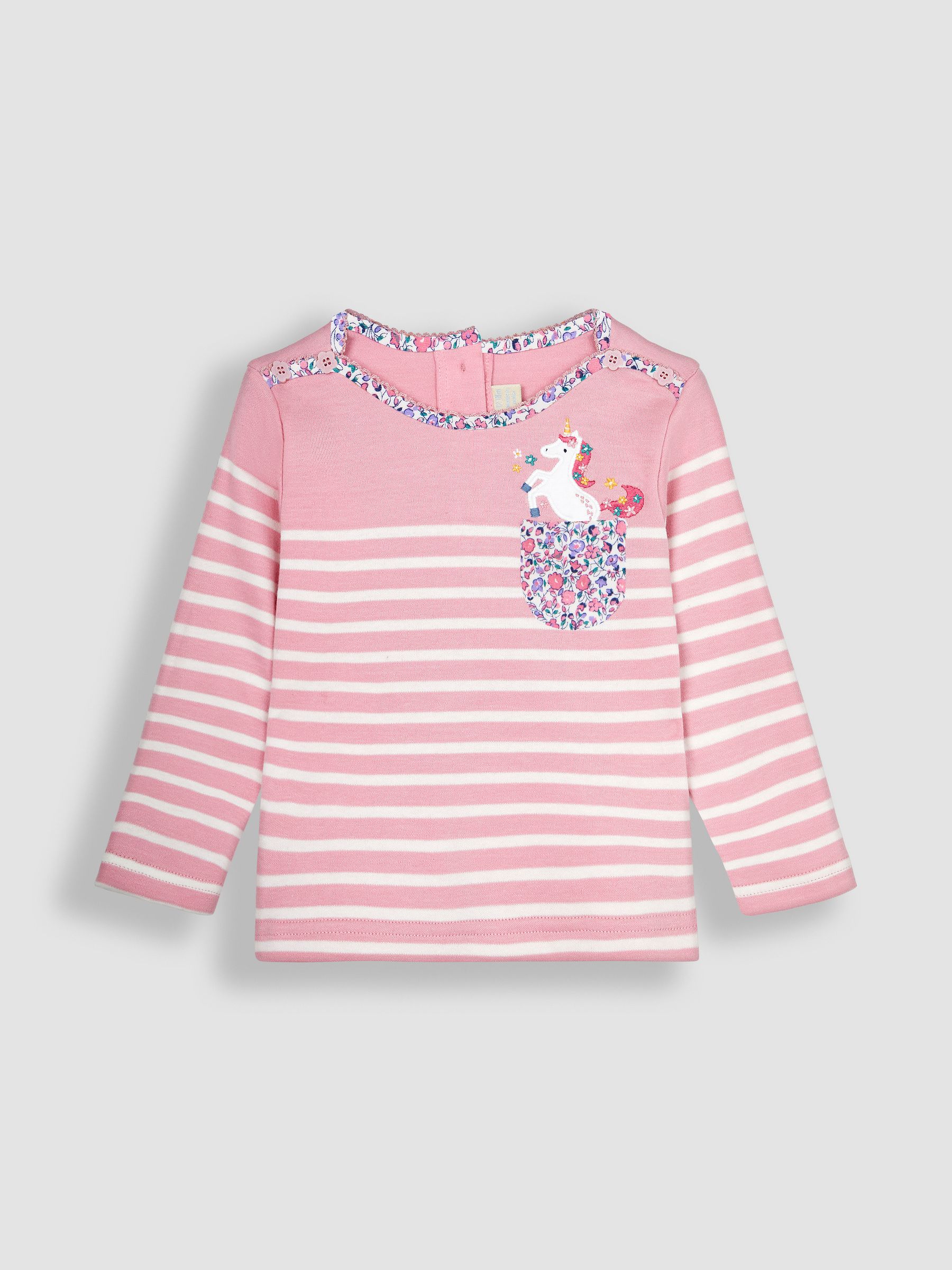 Pink Unicorn Pocket Breton Top - Image 3 of 5