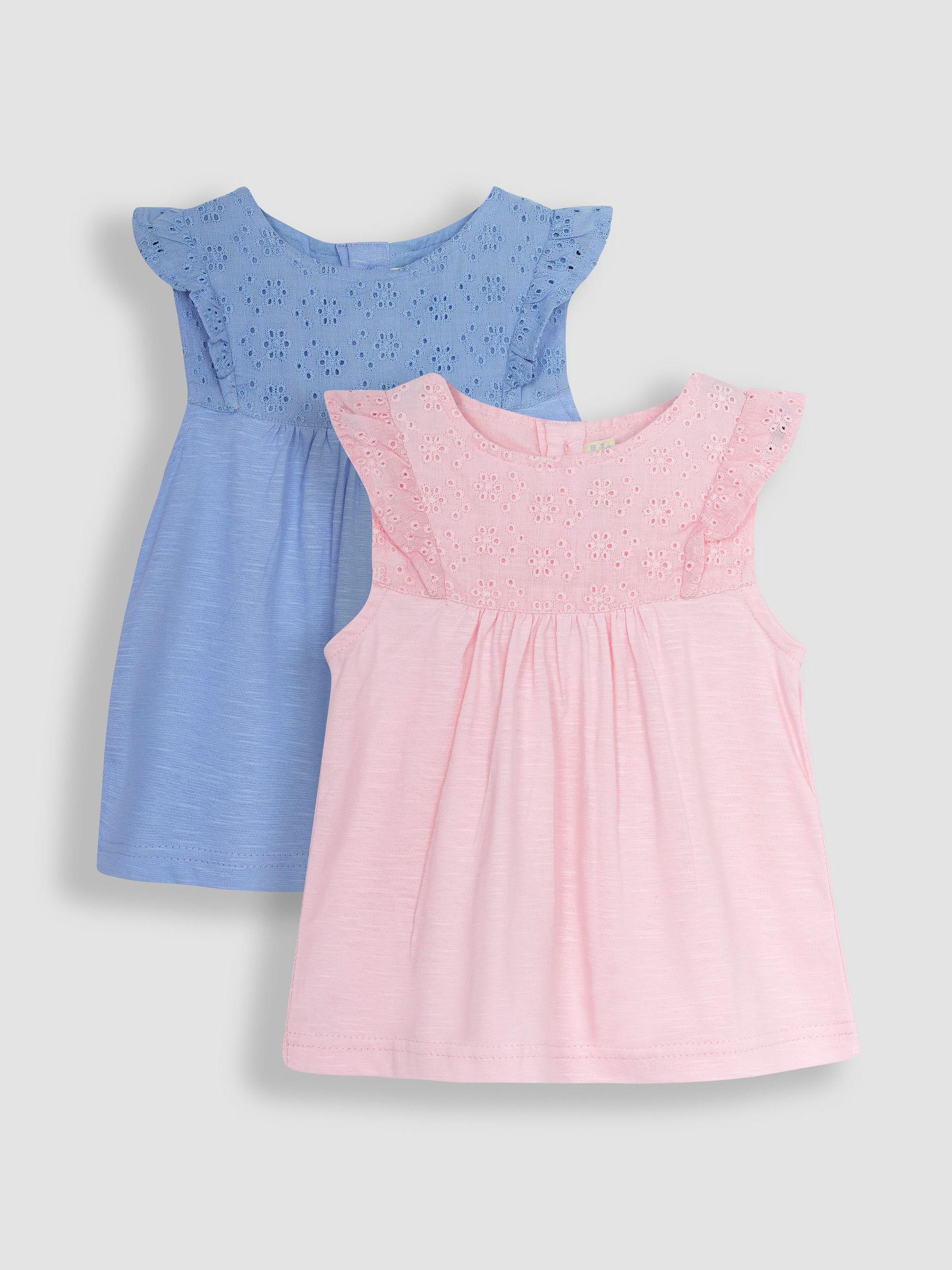 Blue & Pink 2-Pack Pretty Embroidered Tops - Image 1 of 4