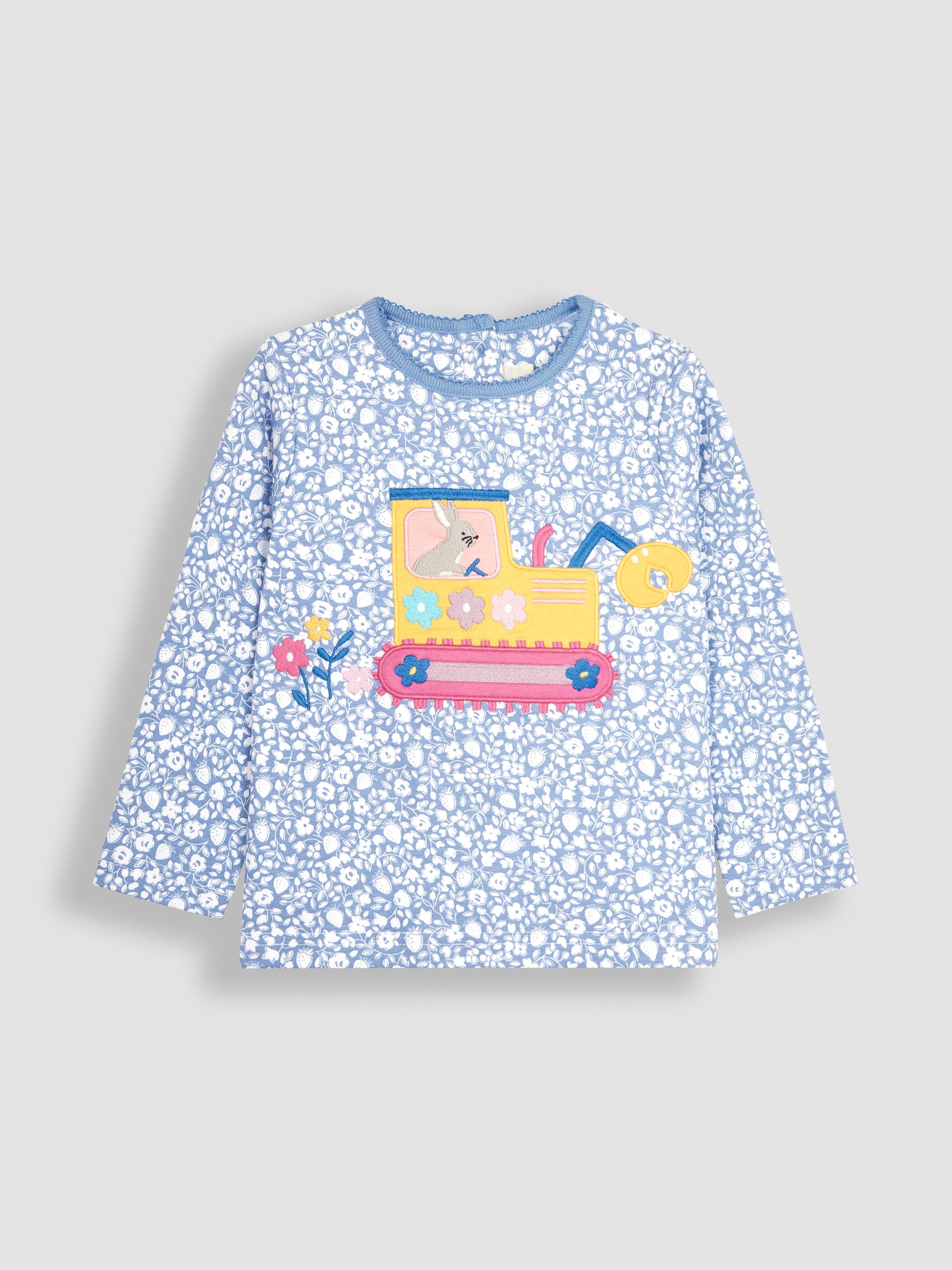 Blue Bunny & Digger Appliqué Top - Image 1 of 3