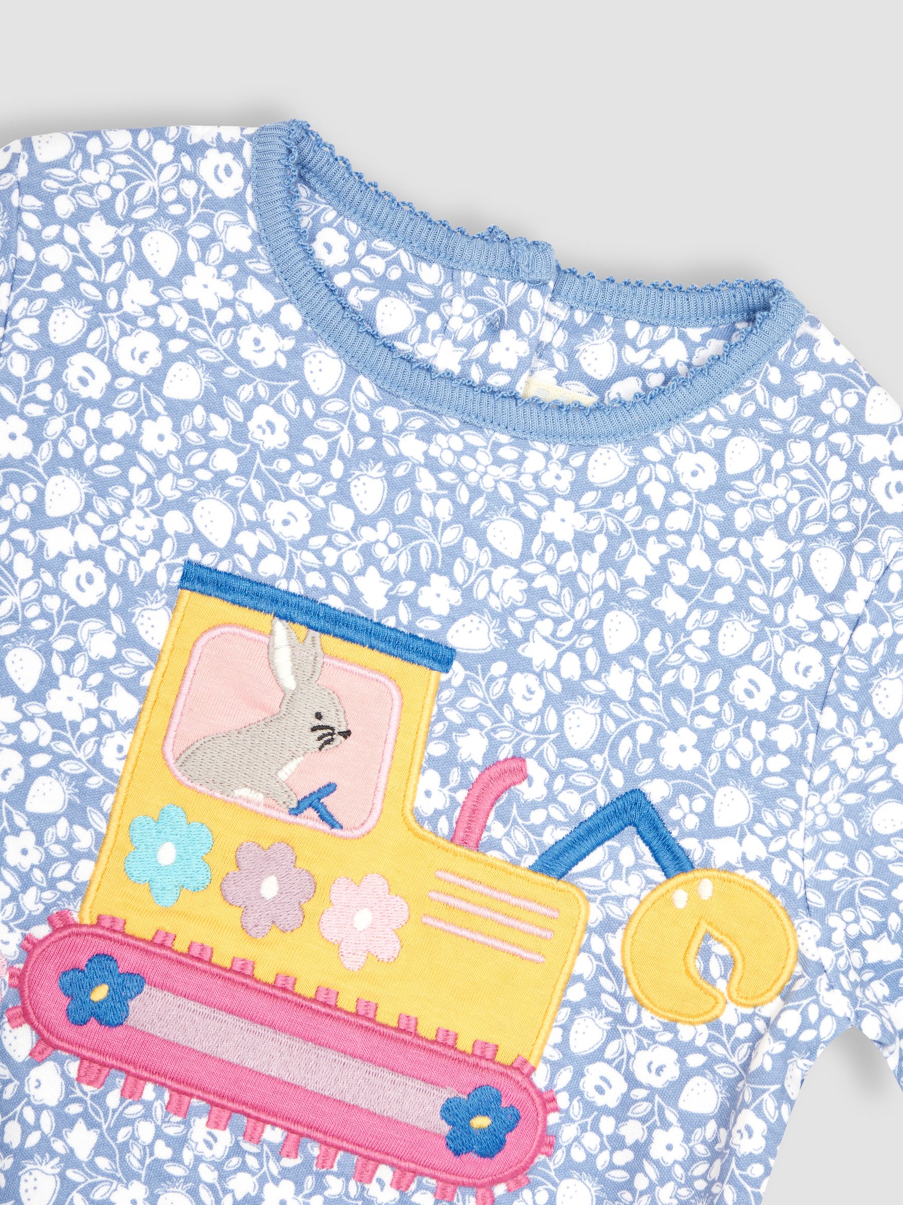 Blue Bunny & Digger Appliqué Top - Image 2 of 3