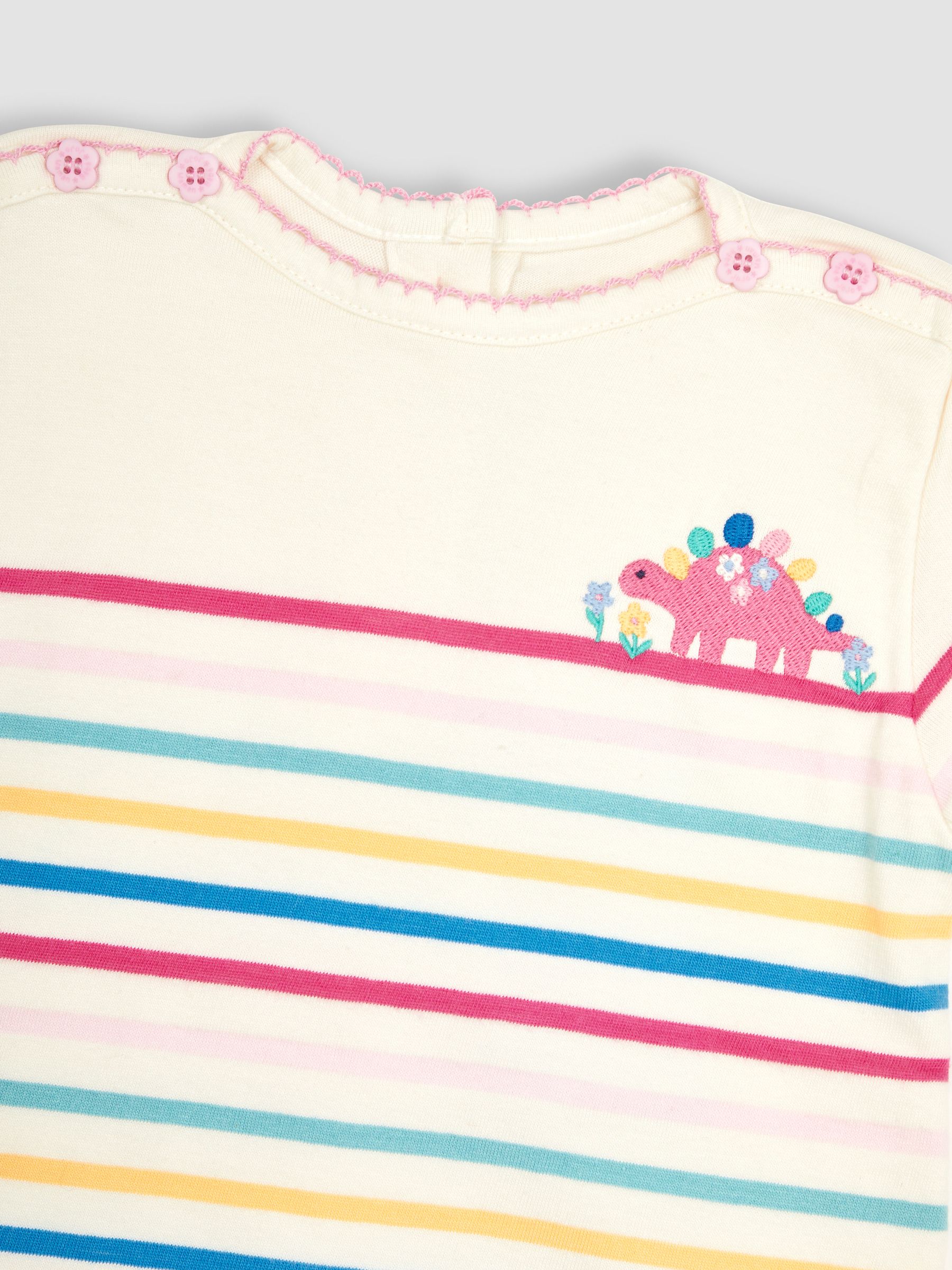 Rainbow Dino Pocket Breton T-Shirt - Image 2 of 3