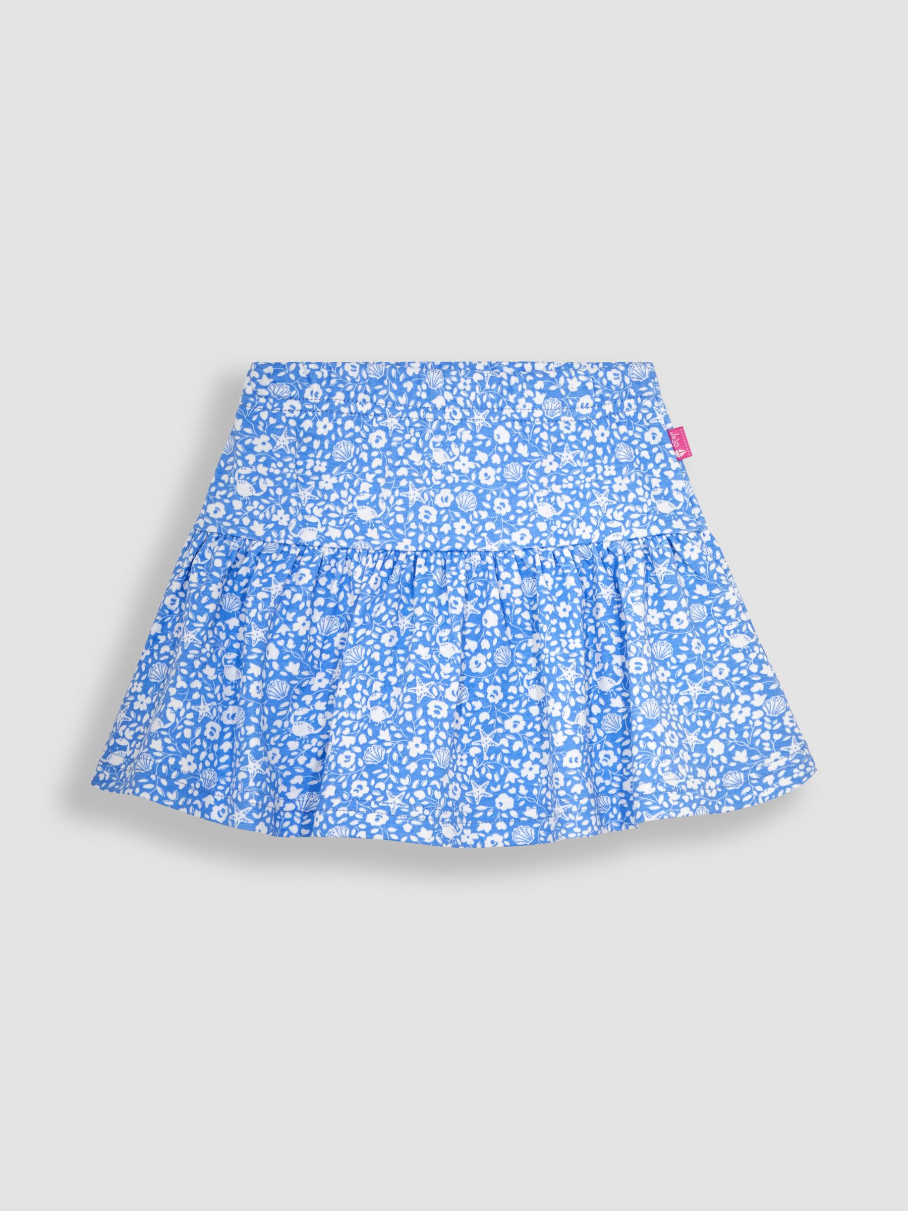Blue Nautical Ditsy Floral Print Skort - Image 1 of 3